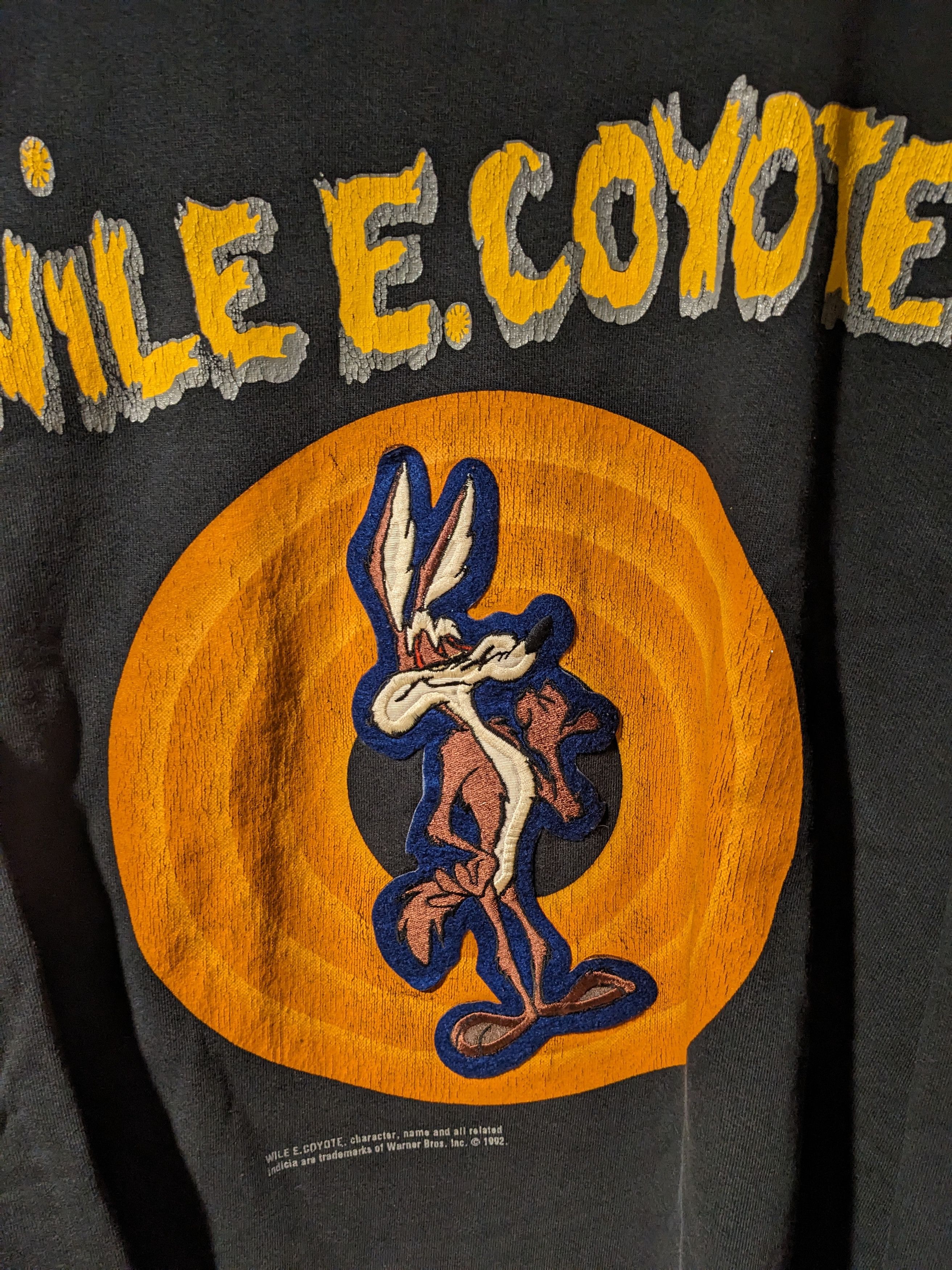 Cartoon Network × Vintage Vintage 1992 Looney Tunes Wile E. Coyote Cartoon Sweatshirt Size US XL / EU 56 / 4 - 2 Thumbnail