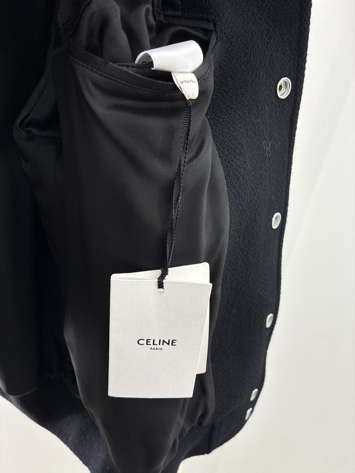 Celine Celine Teddy Matiere Leather Varsity Jacket RARE Size US L / EU 52-54 / 3 - 3 Thumbnail