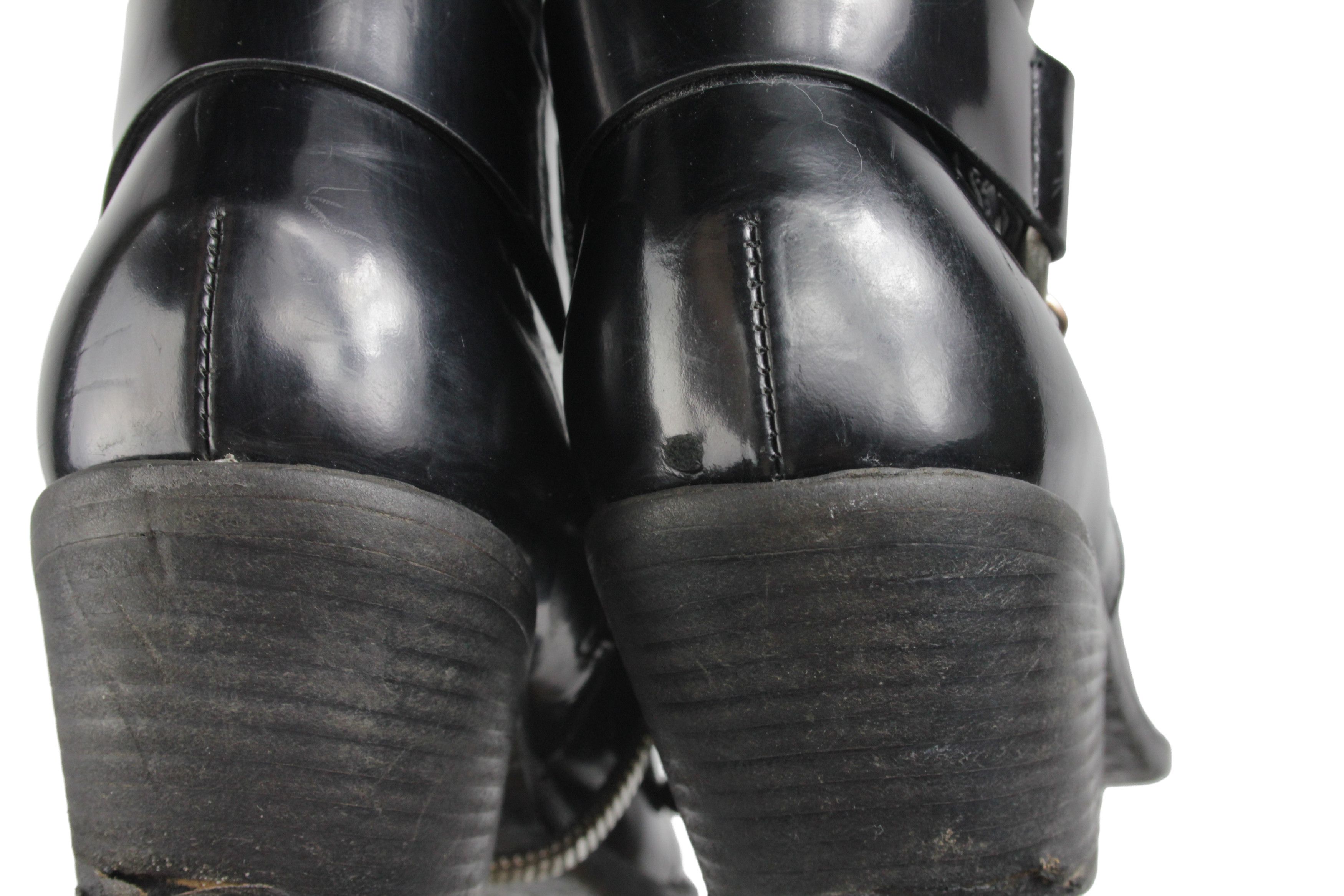 Misbhv Cowboy Harness Patent Chain Distressed Boots Size US 8 / IT 38 - 16 Thumbnail