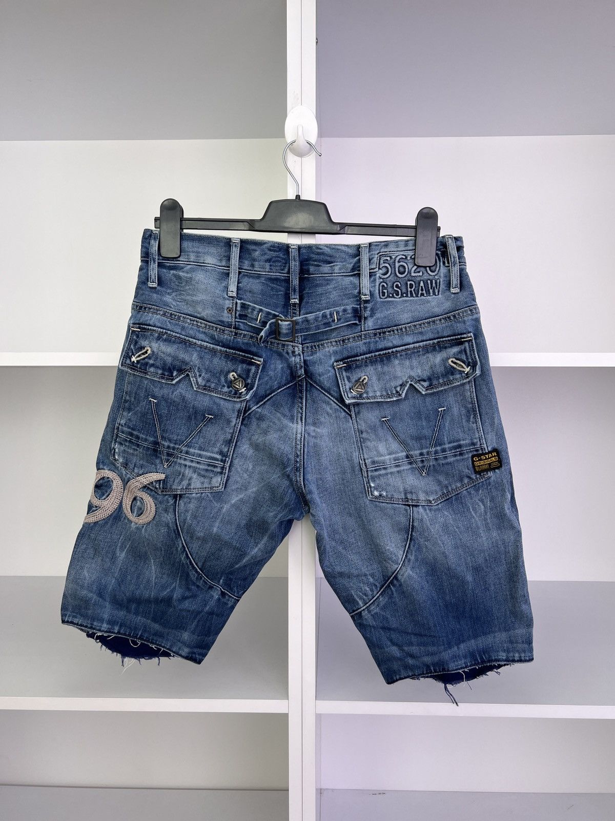 G-Star × Vintage Vintage G-Star MOTOR 5620 3D TAPERED EMBRO SHORTS Size US 32 / EU 48 - 9 Thumbnail