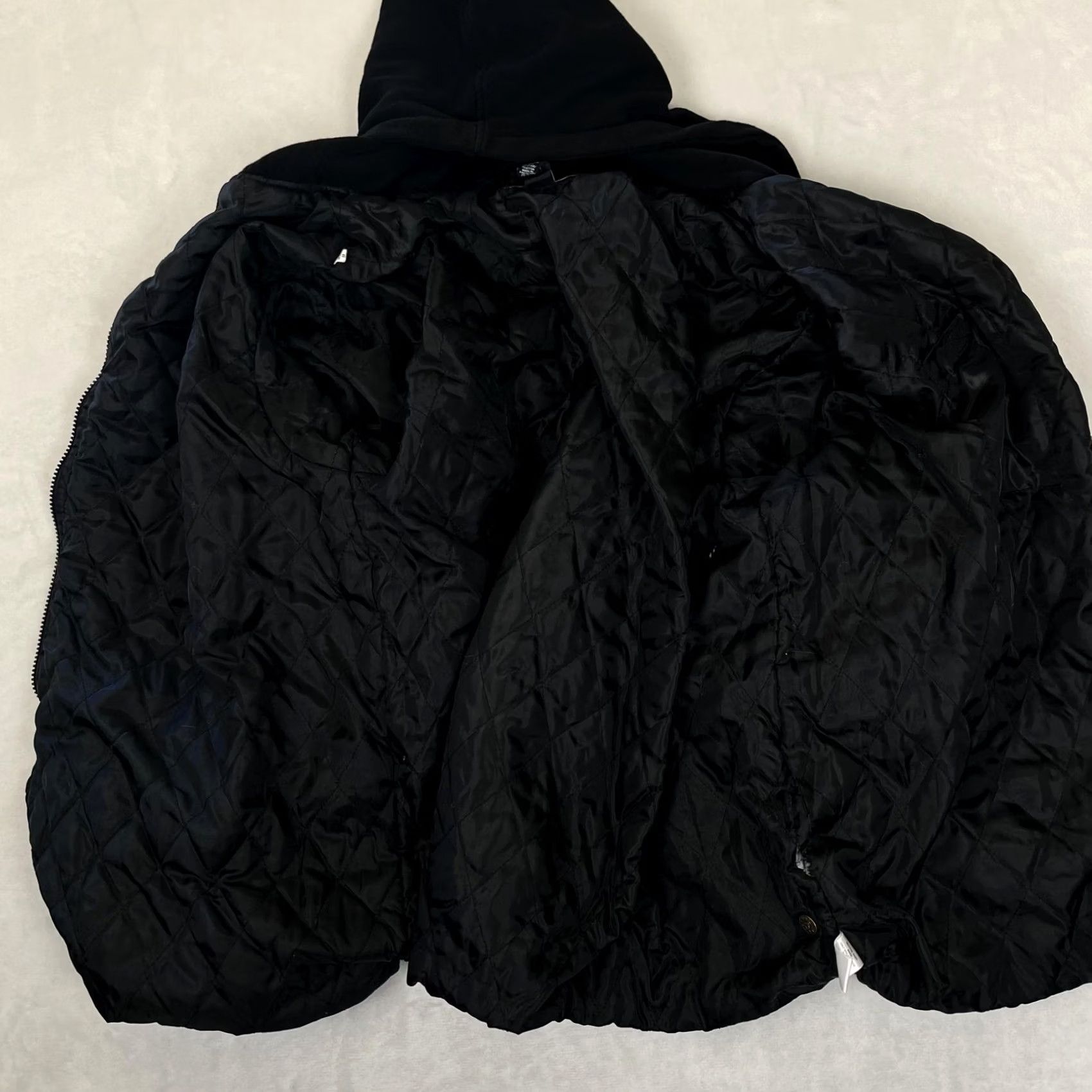 Vintage Craftsman Jacket Mens 2XL Black Plaid Hooded Flannel Quilted Lined Workwear Size US XXL / EU 58 / 5 - 7 Thumbnail