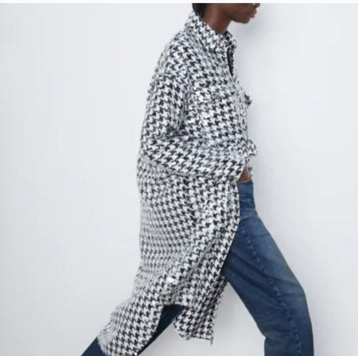 Zara LIMITED EDITION Zara Houndstooth Overshirt, Sze M Size M / US 6-8 / IT 42-44 - 5 Thumbnail
