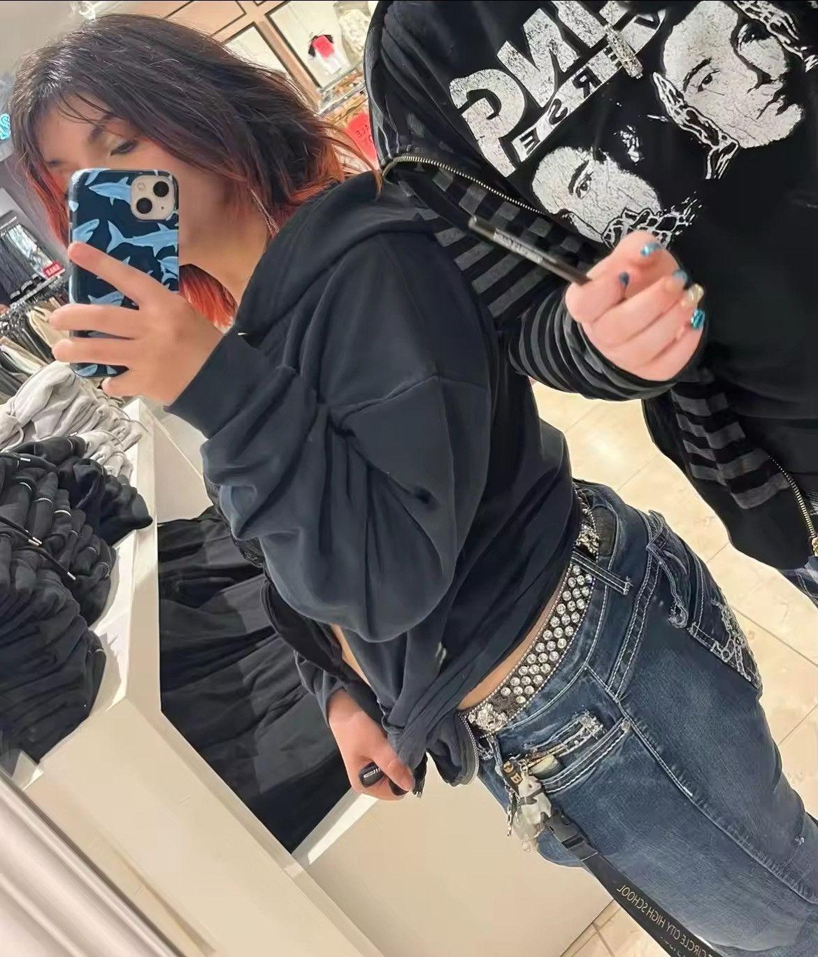 Japanese Brand × Vintage Rhinestone Skull Rivet Belt Size ONE SIZE - 2 Thumbnail