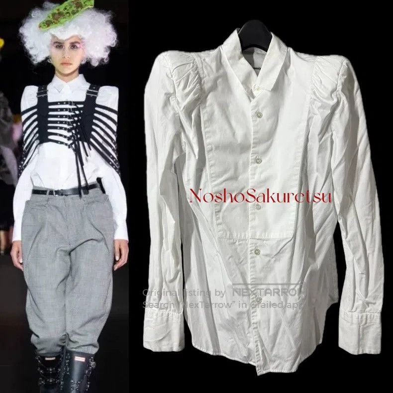 Comme des Garcons Comme Des Garcons Shoulder Pad White Shirt Size S / US 4 / IT 40 - 1 Thumbnail