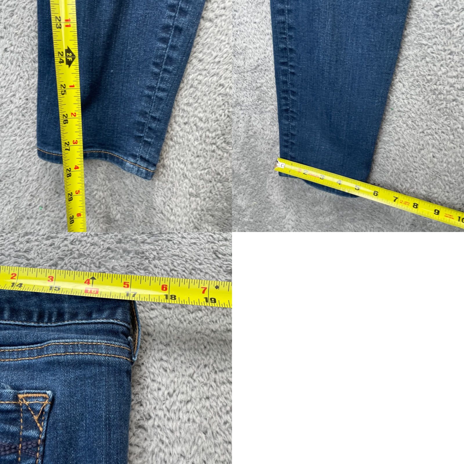 Eddie Bauer Eddie Bauer Jeans Womens 12 Blue Slightly Curvy Fit Skinny Leg Denim Cotton Logo 5-Pocket Design Size 34" / US 12 / IT 48 - 8 Thumbnail
