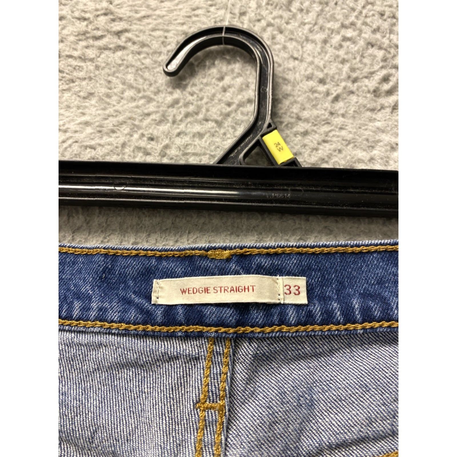 Levi's LEVI'S 502 Jeans Men’s 33x27 Blue Denim Raw Hem Big E 5-Pocket Regular Rise Mid Vintage: No (Note: Vintage field is No per specs) Size US 33 - 4 Thumbnail