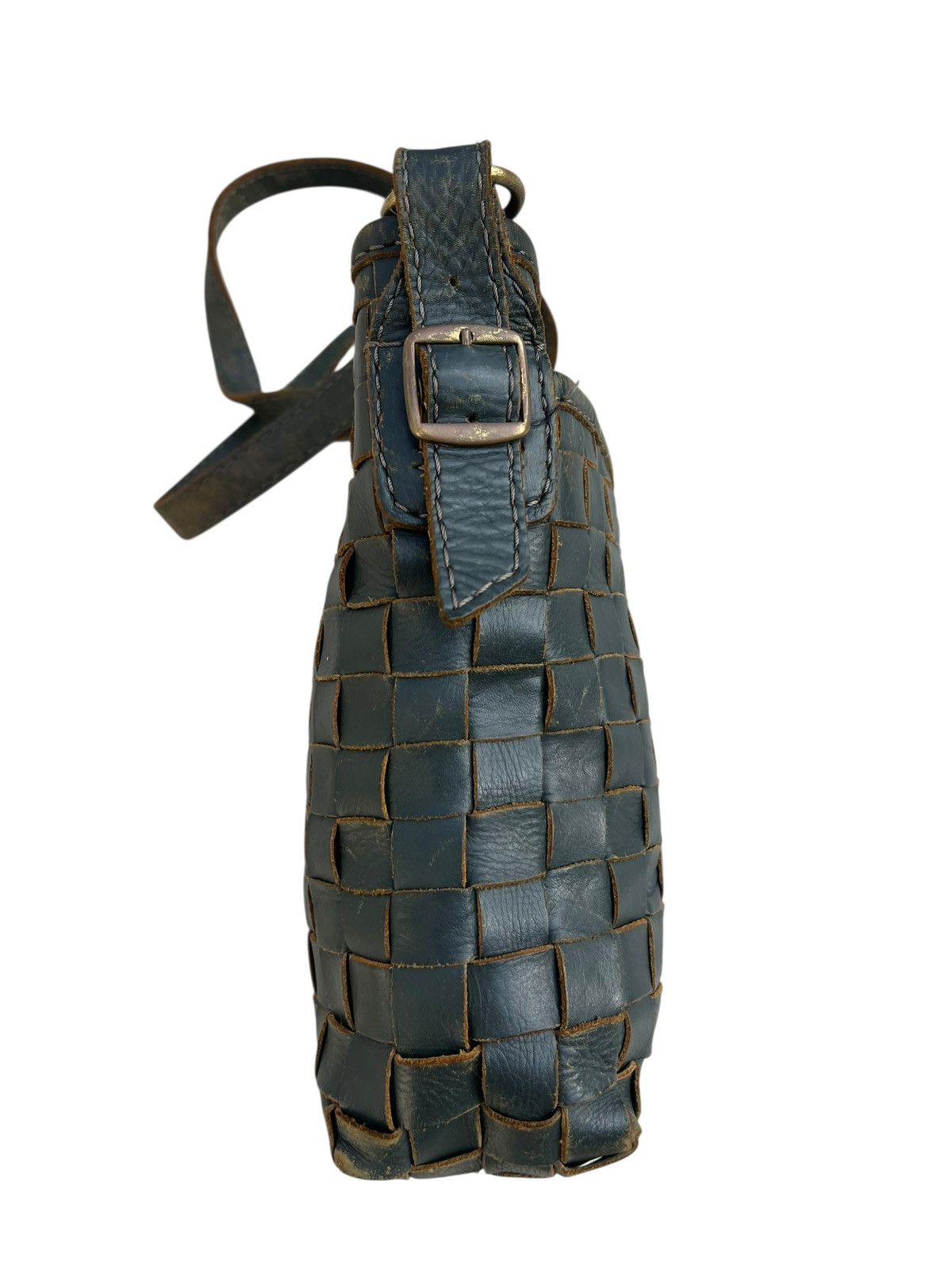 Leather Distressed Patina Intrecciato Leather Bag Zucchero Filato Size ONE SIZE - 13 Thumbnail