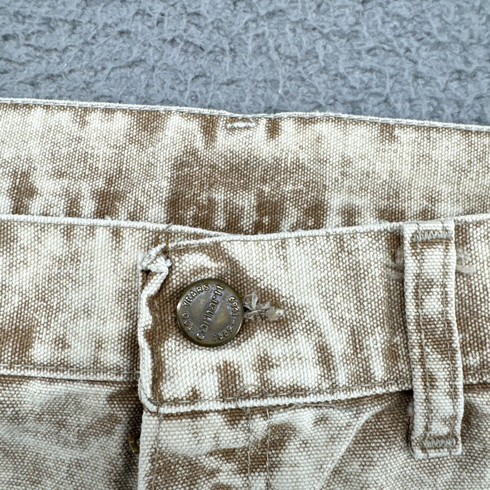 Carhartt VINTAGE Carhartt Jeans 100 Years USA Union Made Beige Brown Denim Size 36x30 Men’s Cotton Canvas 80s Straight Mens Size US 36 / EU 52 - 3 Thumbnail