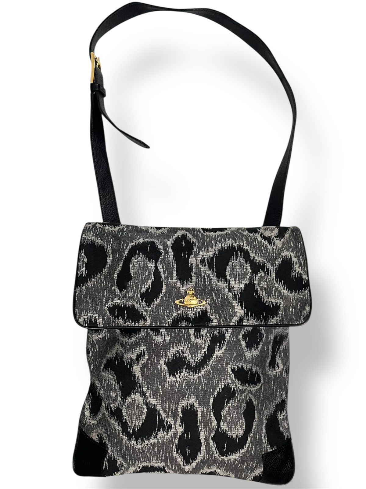 Vivienne Westwood Leopard Sling/crossbody Bag in Black, Men's