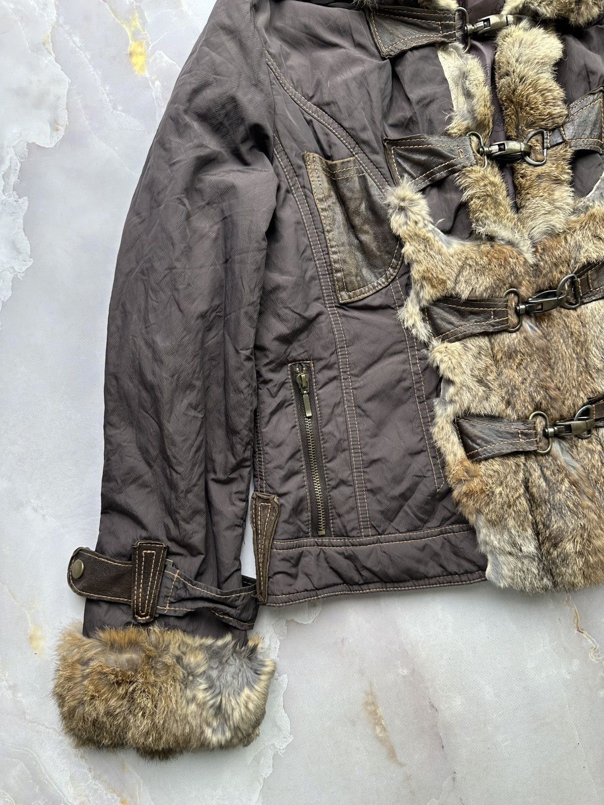 Japanese Brand Vintage Jacket With Fur Size L / US 10 / IT 46 - 3 Thumbnail