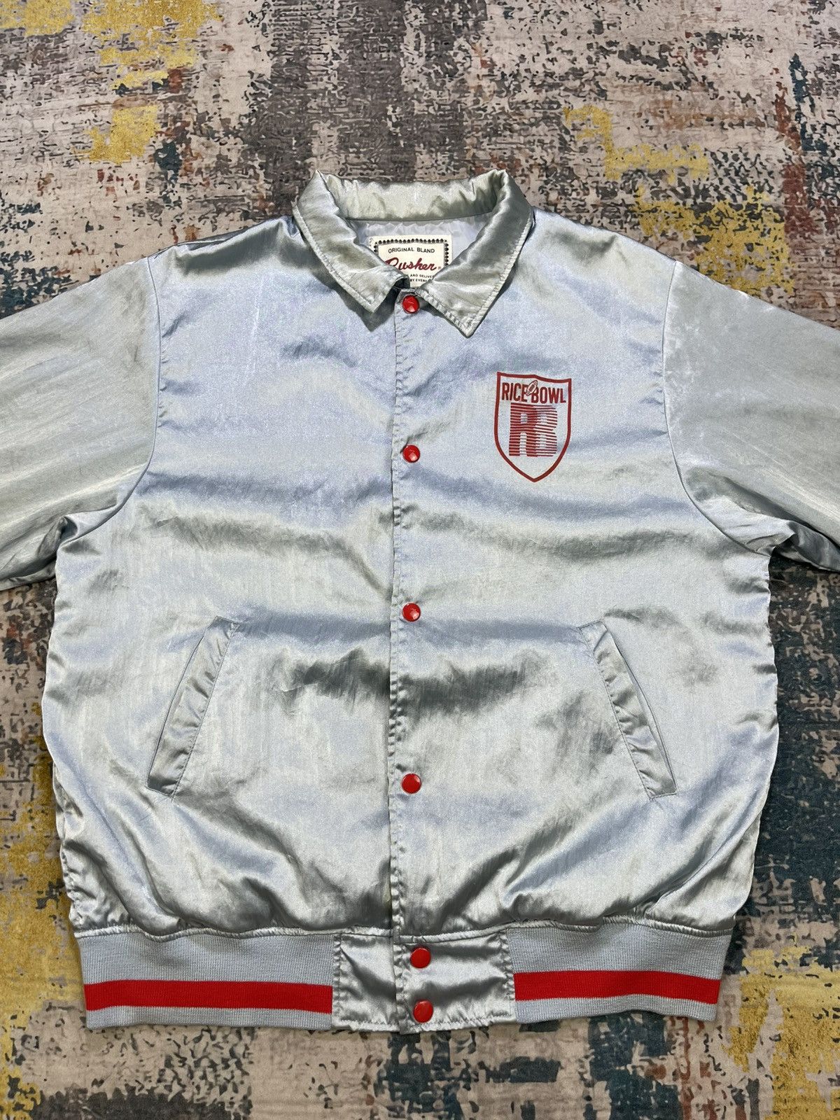 NFL Vintage Rice Bowl Satin Jacket Size US L / EU 52-54 / 3 - 8 Thumbnail