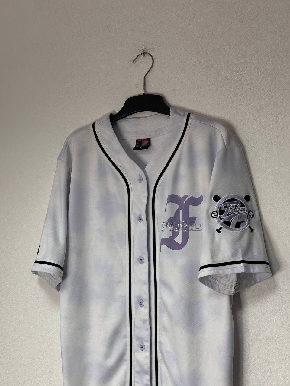 Fubu FUBU Baseball Jersey White Purple 05 Logo Button Up Y2K S Size US S / EU 44-46 / 1 - 2 Thumbnail