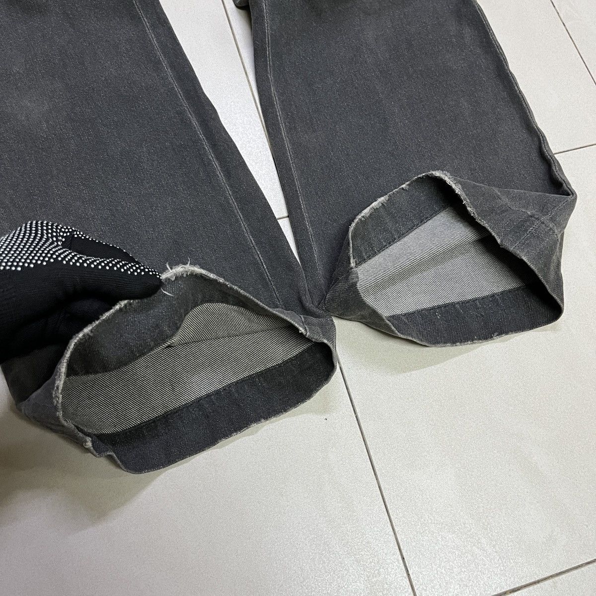 Issey Miyake Vintage Issey Miyake Reconstructed Patchwork Flare Jeans Size 31" - 4 Thumbnail
