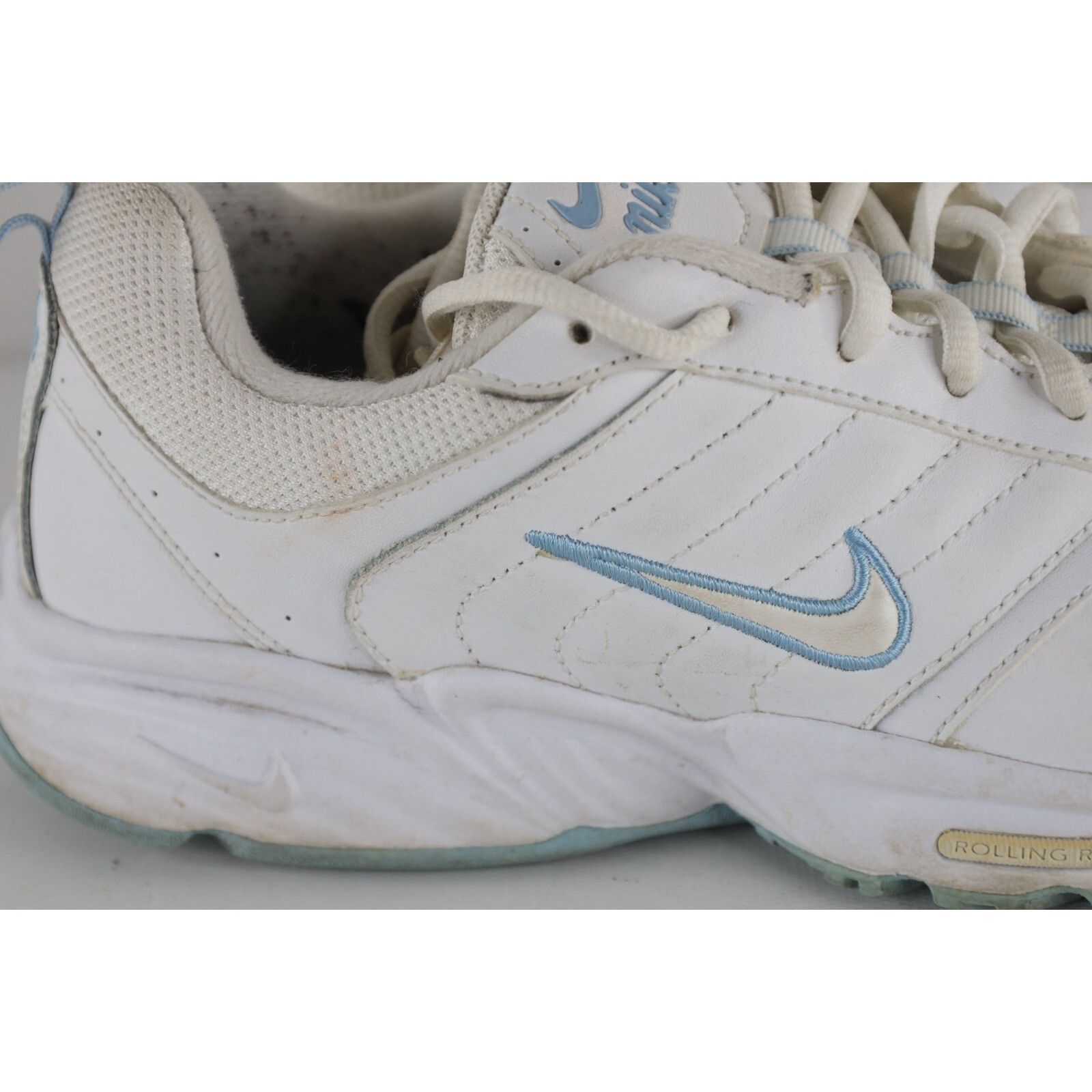 Nike Vintage Y2K Nike Distressed Leather Mini Swoosh Shoes Size US 8 / IT 38 - 6 Thumbnail
