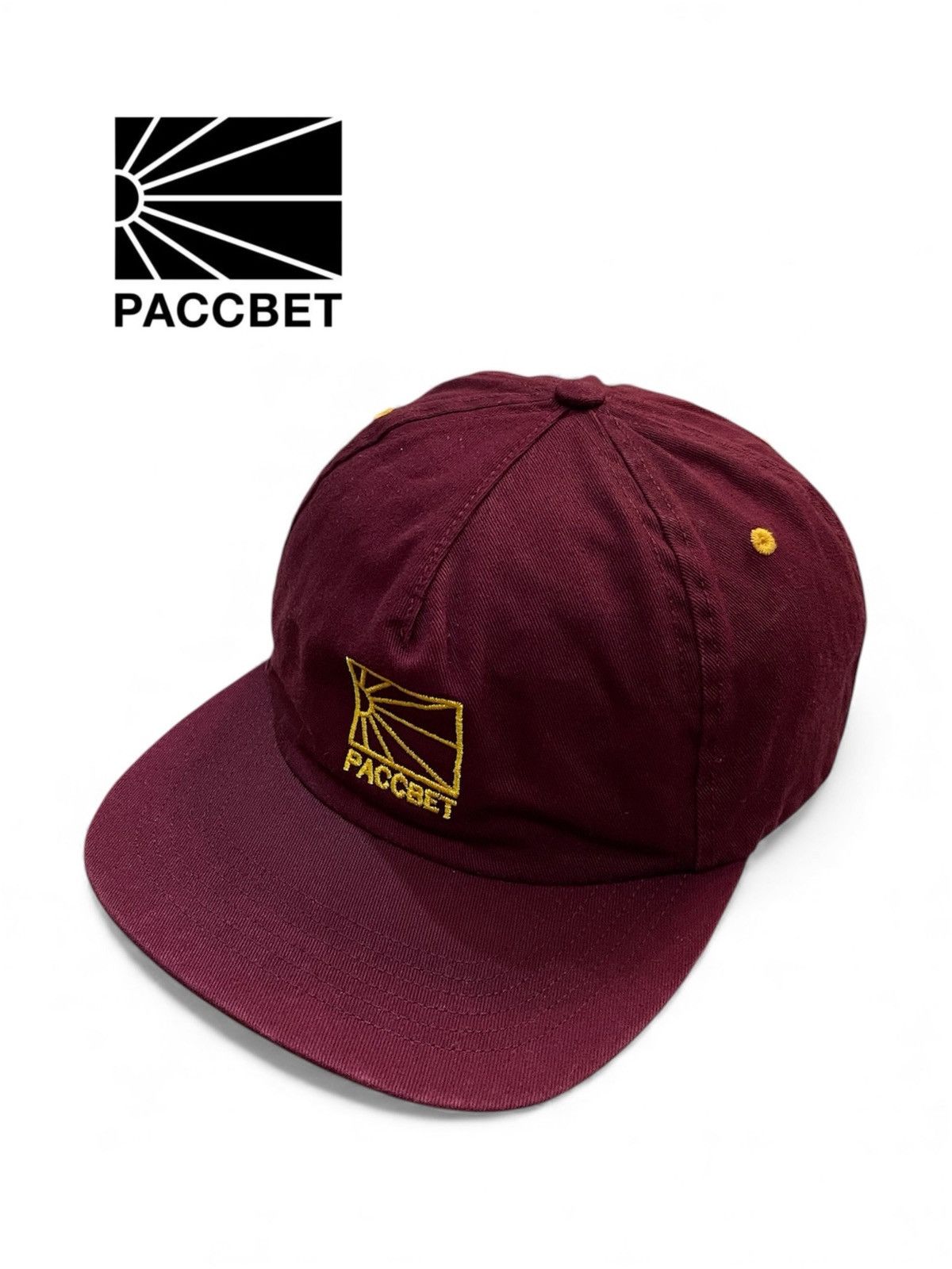 PACCBET SS23 Paccbet Burgundy Woven Leather Adjustable Hats Size ONE SIZE - 1 Thumbnail