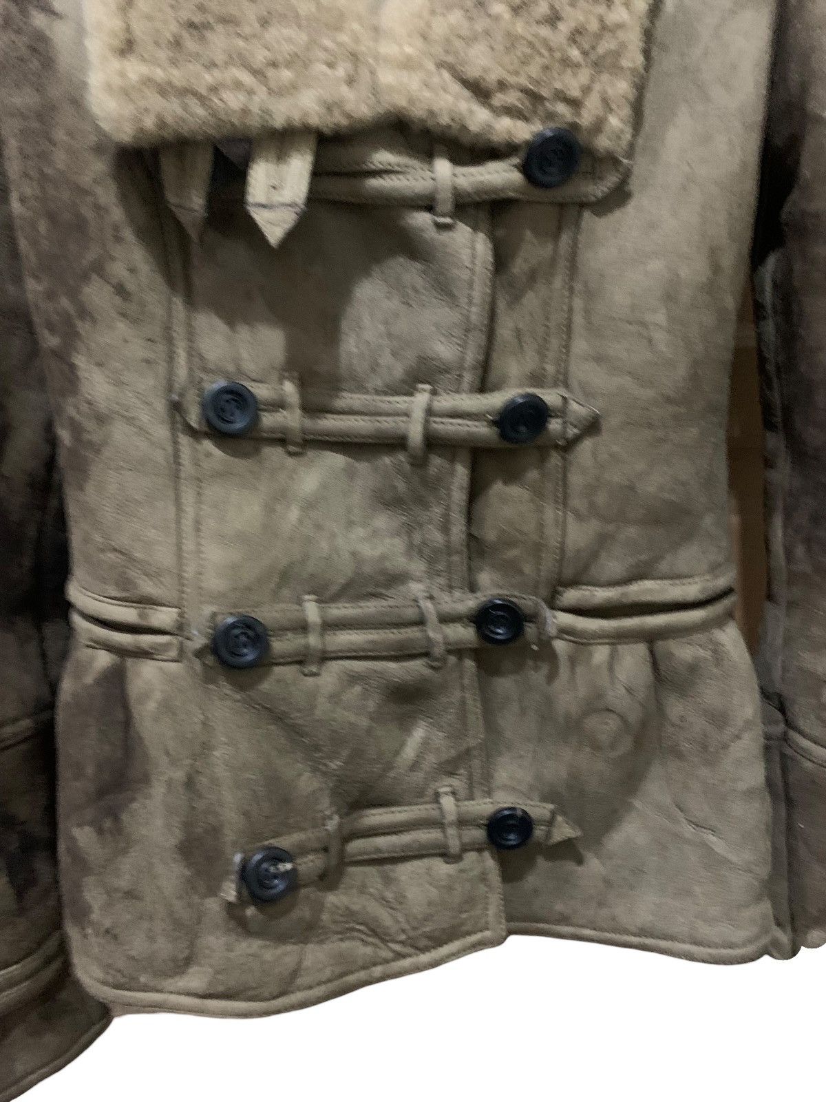 Burberry × Burberry Prorsum Burberry Prorsum Shearling & Suede Peplum Jacket Size S / US 4 / IT 40 - 5 Thumbnail