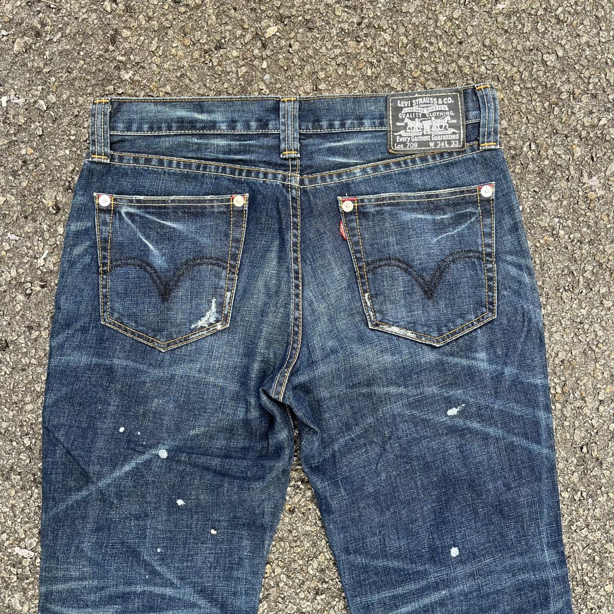 Hysteric Glamour Distressed Jeans Levis 708 Flare Paint Lowrise Denim Bootcut Size US 34 / EU 50 - 13 Thumbnail