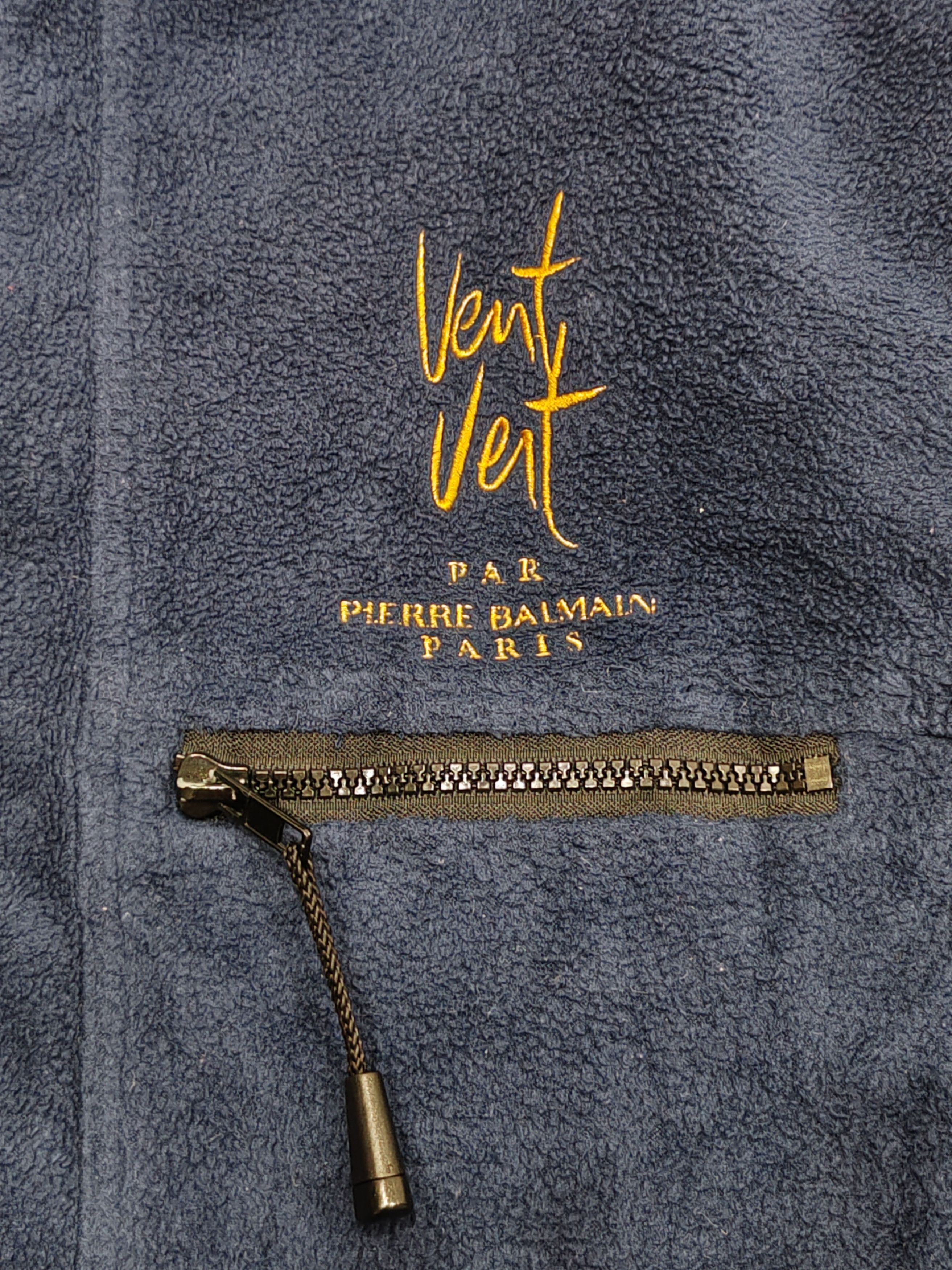 Pierre Balmain Vent Vert PAR Pierre Balmain Paris Zipper Fleece sizr L Blue Size US L / EU 52-54 / 3 - 6 Thumbnail