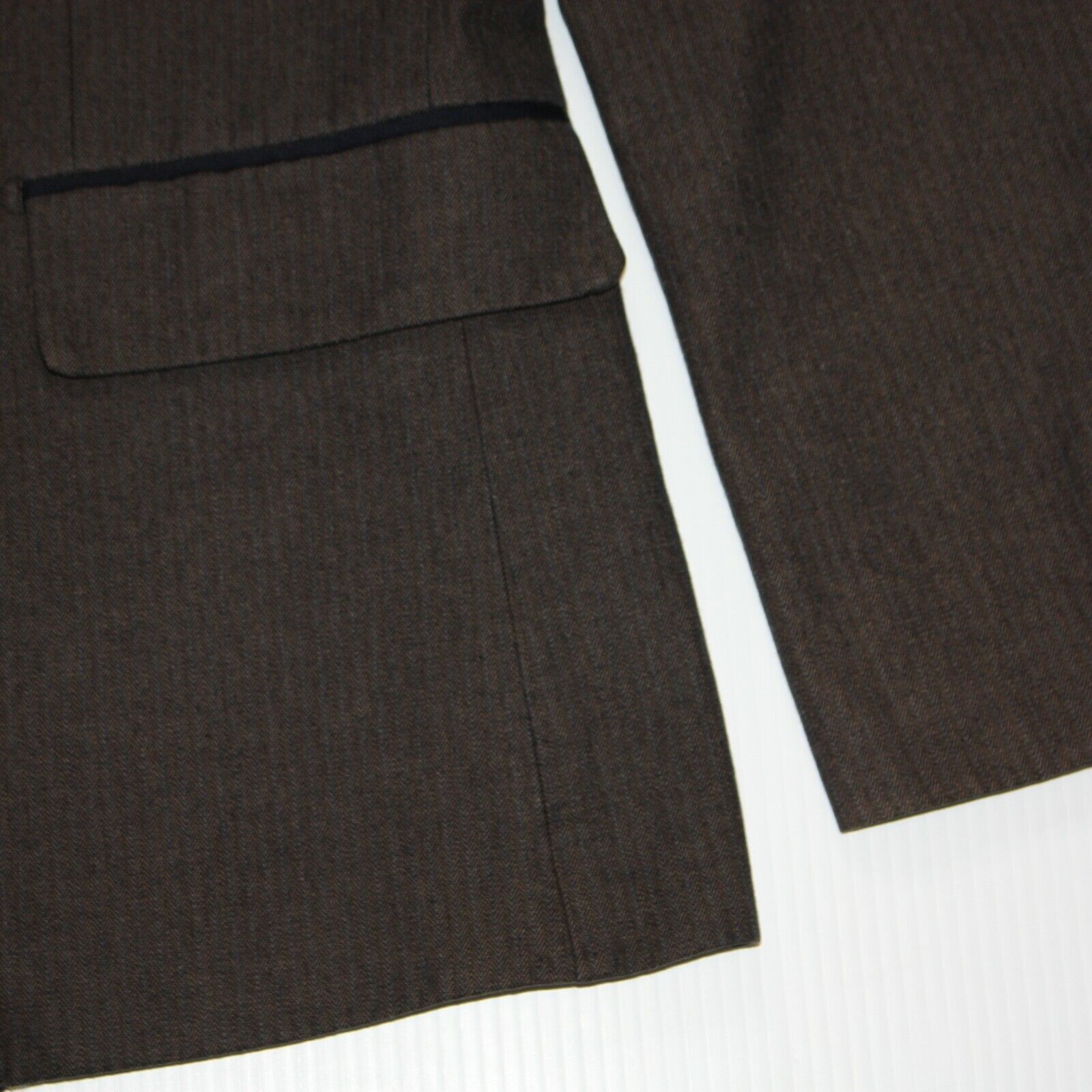 Mexx Brown Stripe 2 Button Sport Coat Blazer Jacket size US 44R Size 44R - 3 Thumbnail