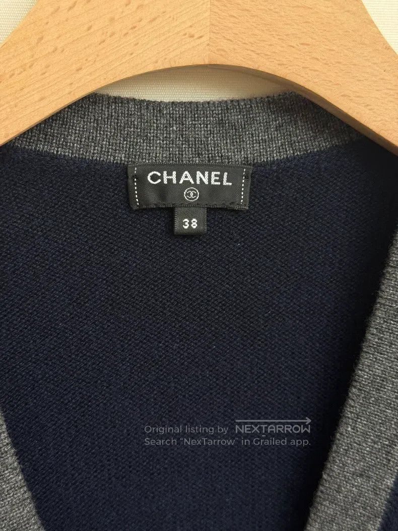 Chanel Chanel Dark blue and grey edges coat Size XS / US 0-2 / IT 36-38 - 3 Thumbnail