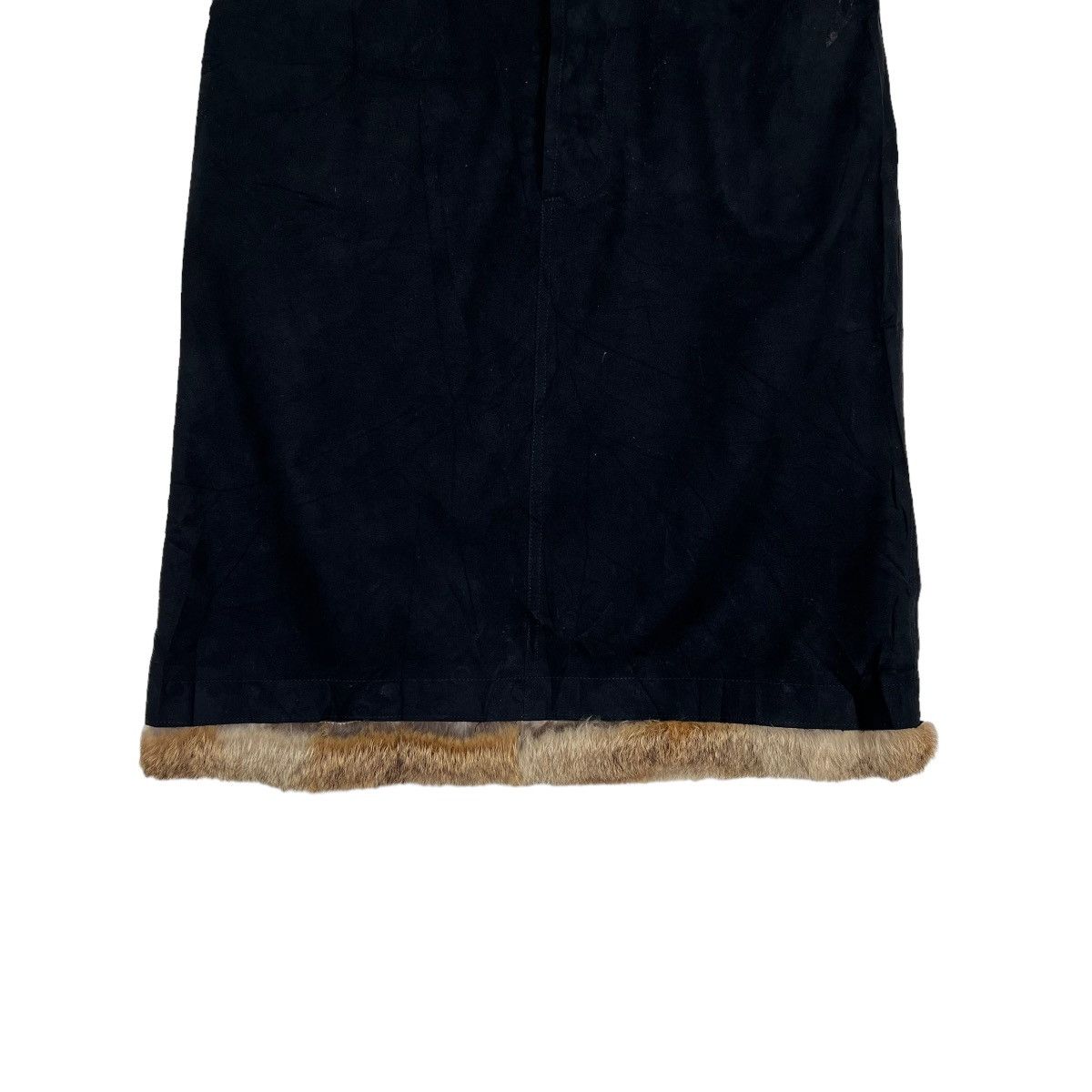 Jean Paul Gaultier 🔥 1990s JEAN PAUL GAULTIER JEANS SUEDE FUR RABBIT SKIRTS Size 28" / US 6 / IT 42 - 4 Thumbnail