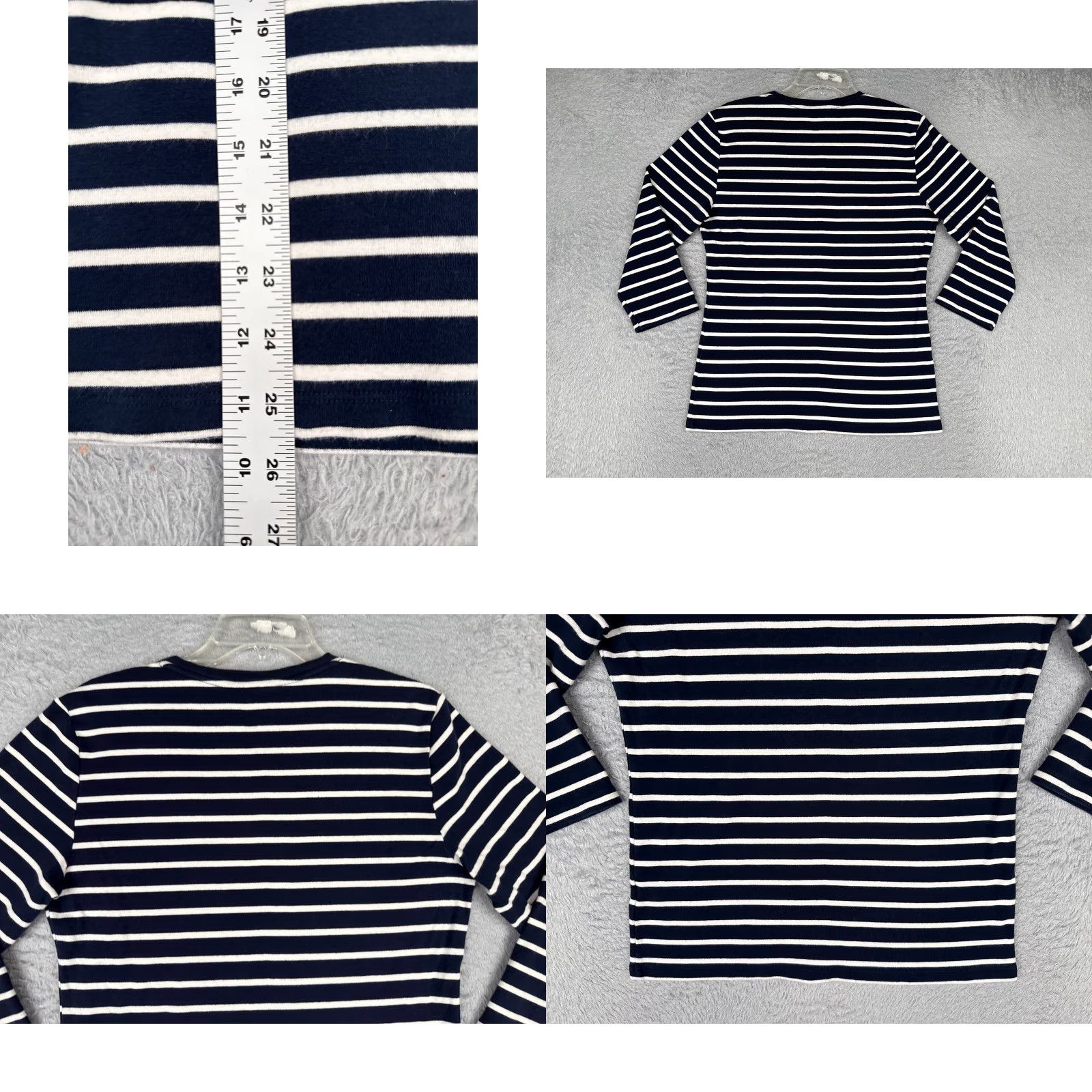Tommy Hilfiger Tommy Hilfiger Shirt Women XL Blue Stripe 3/4 Sleeve Cotton V-Neck Vintage? No Size XL / US 12-14 / IT 48-50 - 9 Thumbnail