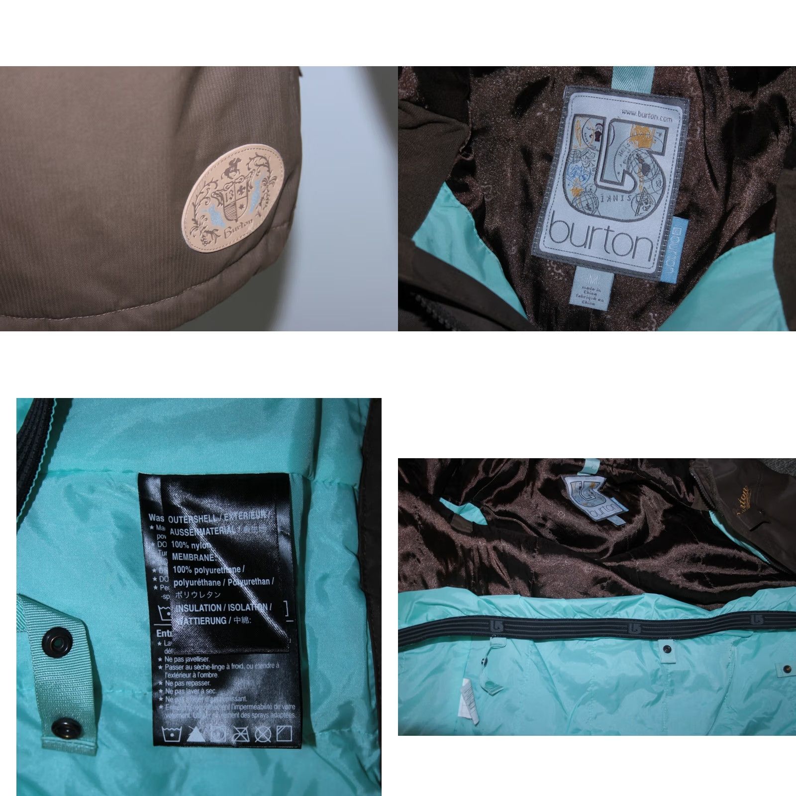 Burton Burton womens jacket M Brown winter snow snowboard Size M / US 6-8 / IT 42-44 - 8 Thumbnail