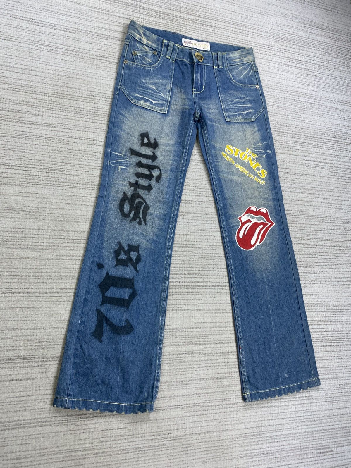 If Six Was Nine Vintage Red Pepper 70s Style Rolling Stone Custom Flare Pant Size US 30 / EU 46 - 3 Thumbnail