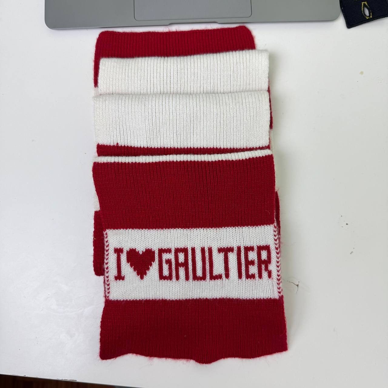 Jean Paul Gaultier Vintage JPG I ❤️ Gaultier Striped Scarf Y2K Os Size ONE SIZE - 2 Thumbnail
