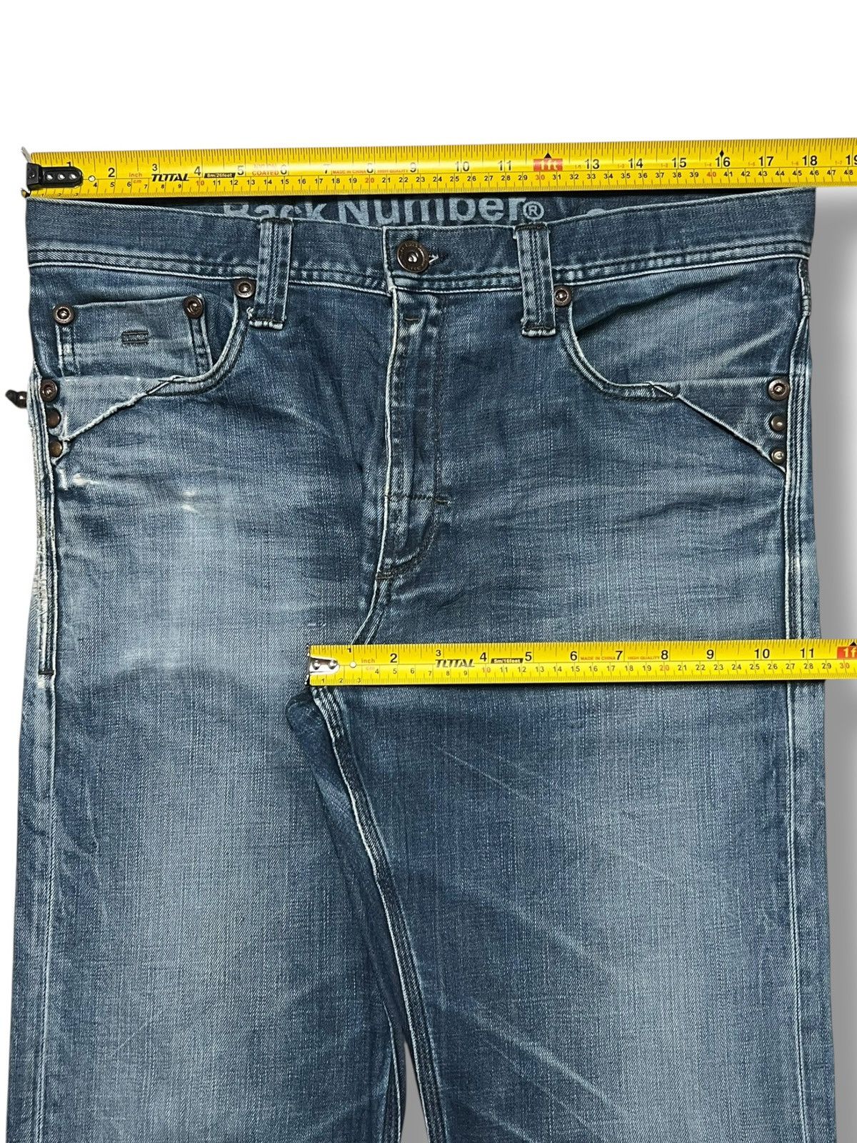 Japanese Brand Vintage Back Number®️Japan - Faded, Distressed Jeans Size US 36 / EU 52 - 17 Thumbnail