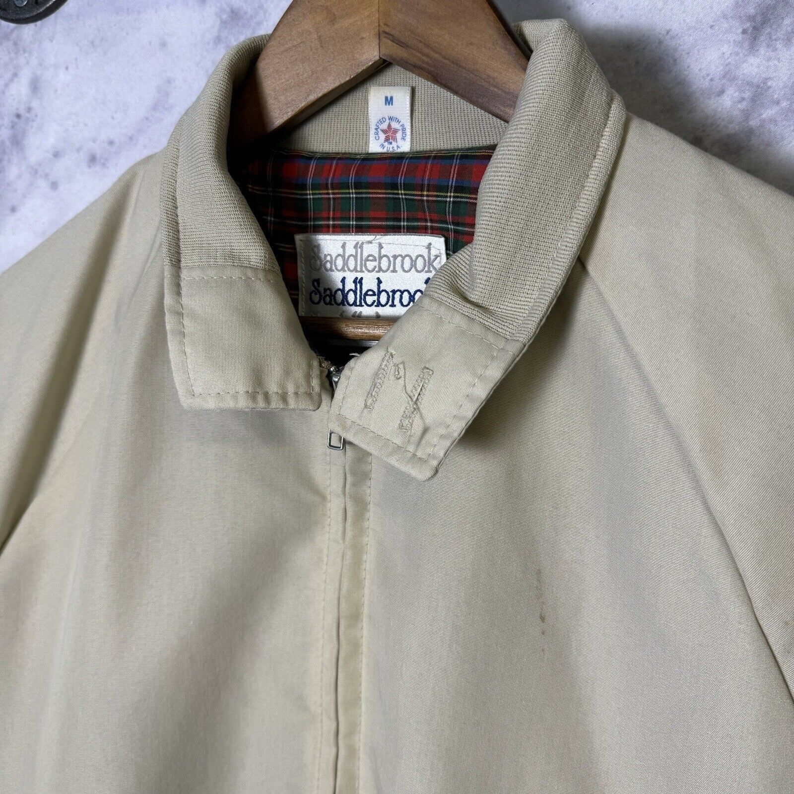 Other Saddlebrook Zip Jacket Mens Medium Plaid Lined Collared Golf Size US M / EU 48-50 / 2 - 3 Thumbnail