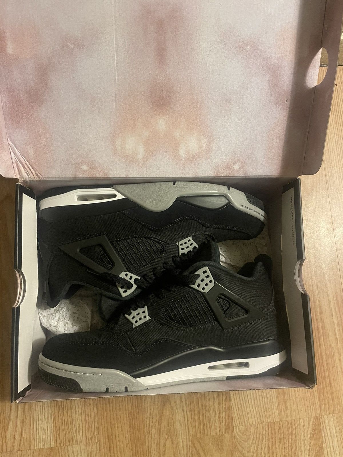 Jordan Brand Jordan 4 Black Canvas Size US 12 / EU 45 - 1 Thumbnail