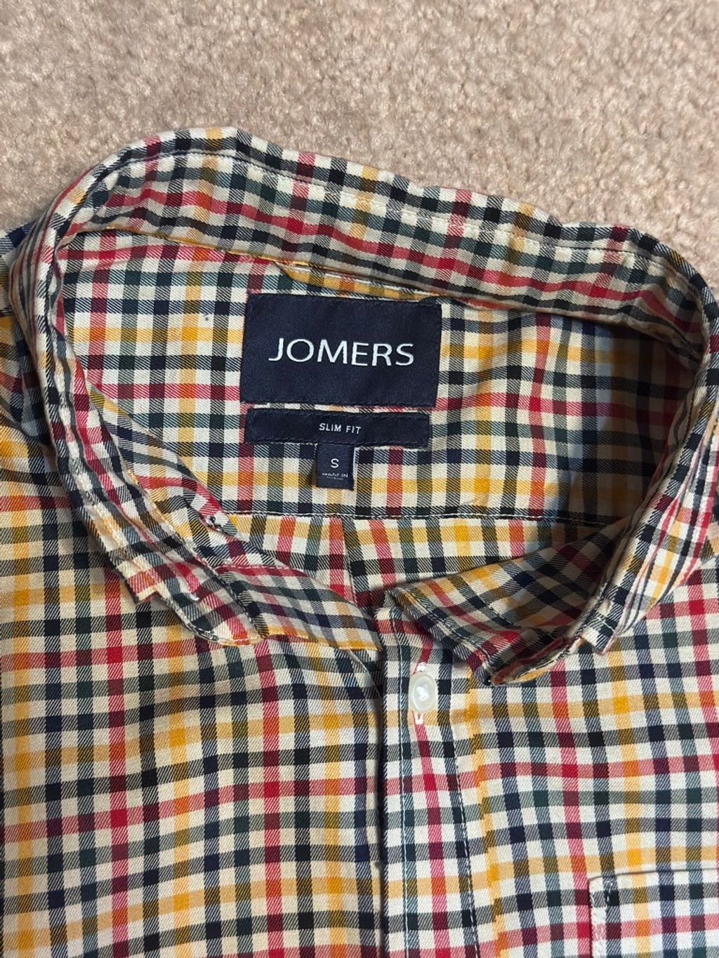 NBDN Nobrandedon Mens Yellow & Red Checkered Button Down Sz-S Size US S / EU 44-46 / 1 - 2 Thumbnail