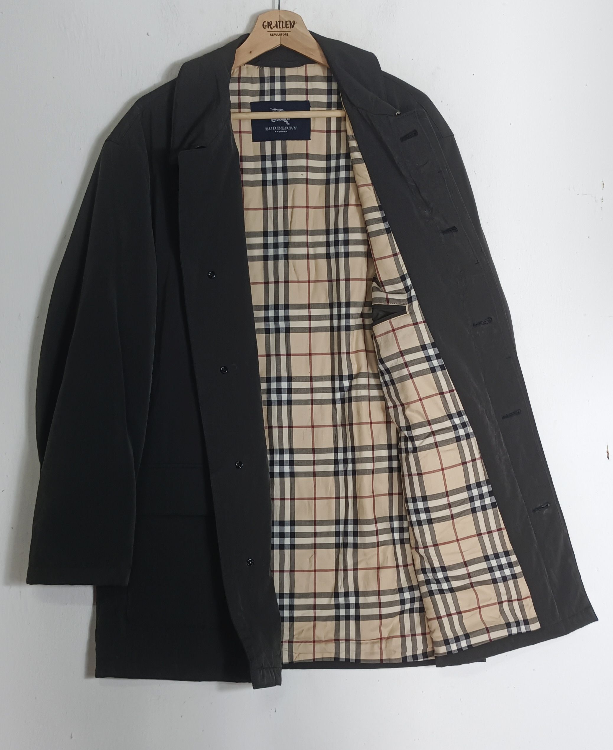 Burberry 90s🔥 Burberry London Nova Check Long Coat Size US L / EU 52-54 / 3 - 1 Thumbnail