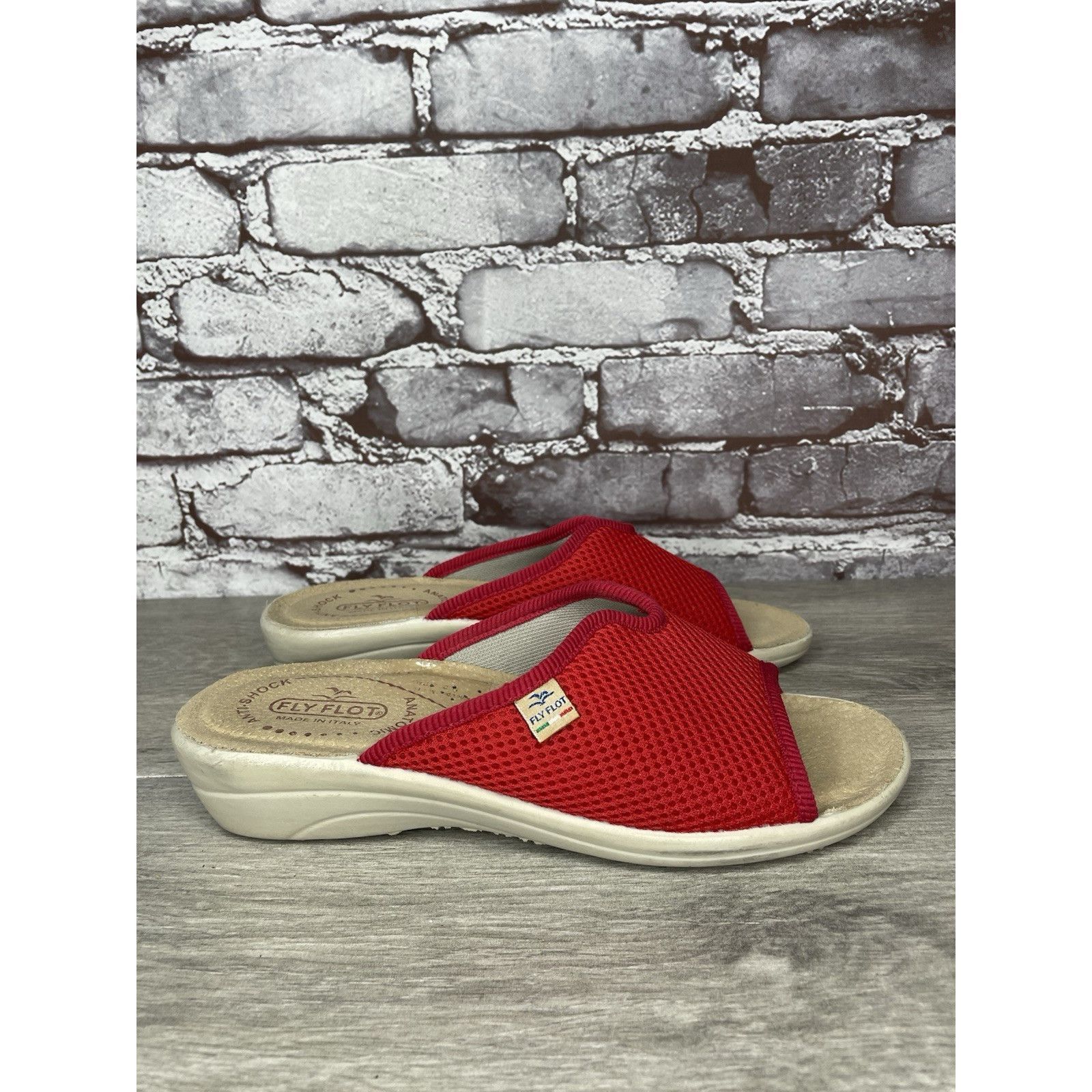 Other Fly Flot Anatomic Red Mesh Slide Wedge Comfort Casual Sandal Size US 6 / IT 36 - 15 Thumbnail