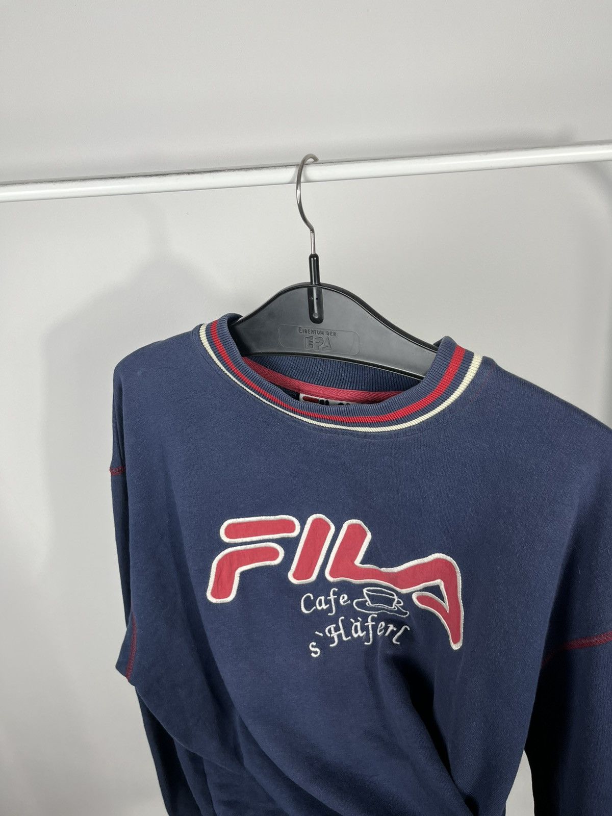 Fila Fila Vintage Sweatshirt Big Logo Navy Crewneck Size L Jumper Size US L / EU 52-54 / 3 - 10 Thumbnail