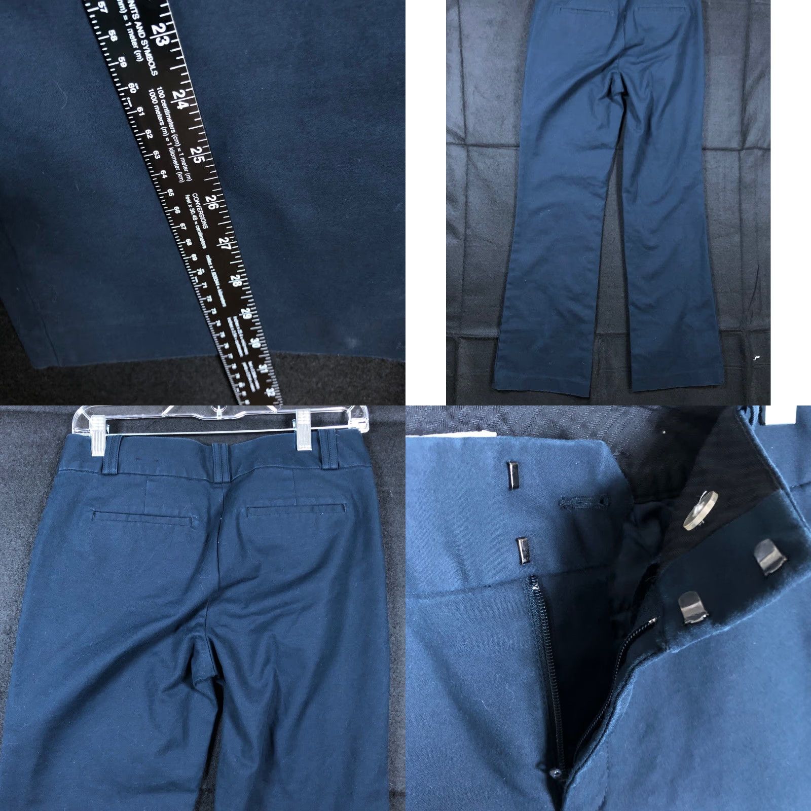 Banana Republic Banana Republic Women Pants Blue Martin Fit Straight Leg Workwear Stretch Adult 6 Solid Twill Dress Pants Size 30" / US 8 / IT 44 - 8 Thumbnail