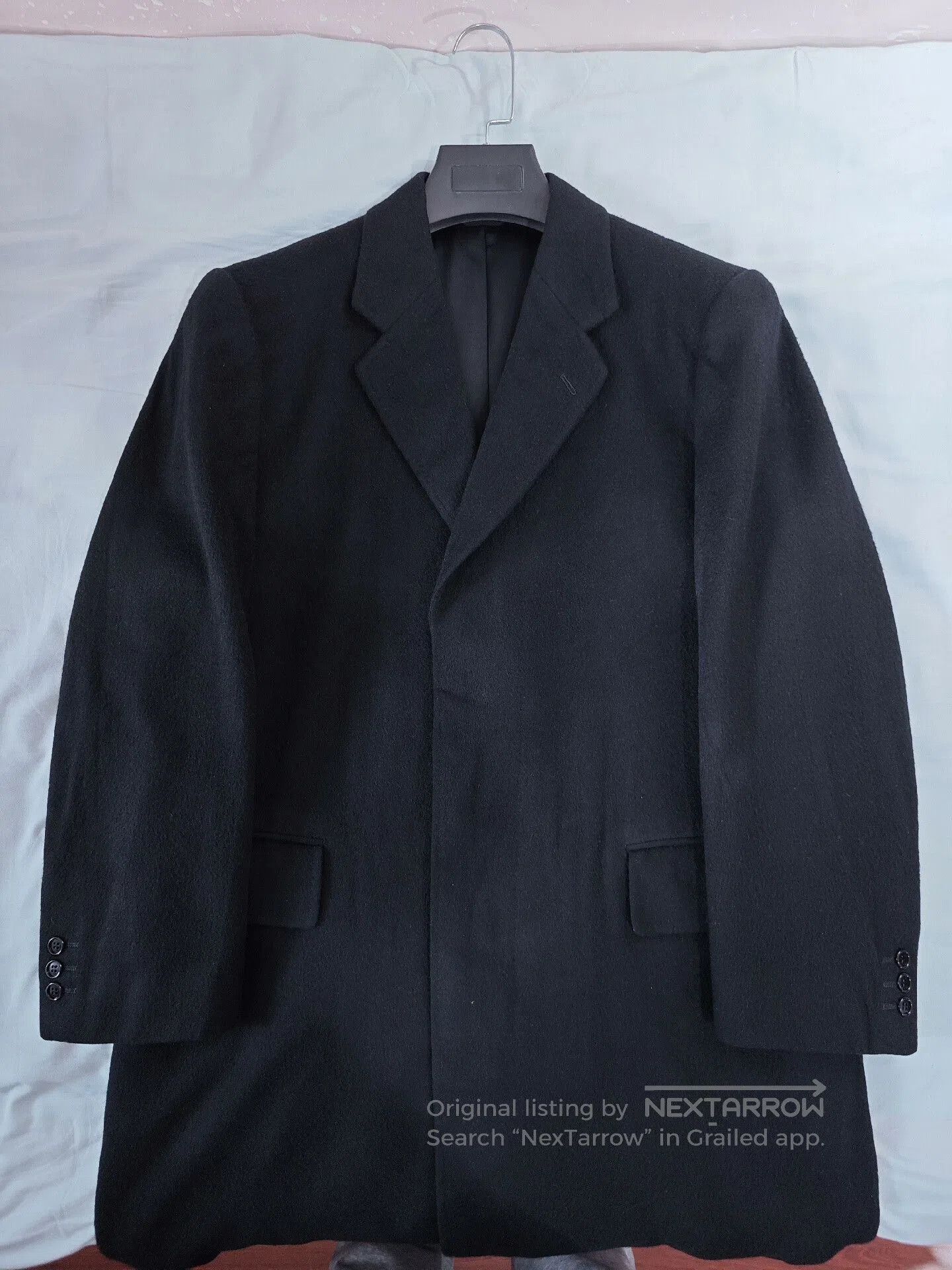Crombie Custom Black Cashmere Overcoat. Size US M / EU 48-50 / 2 - 4 Thumbnail