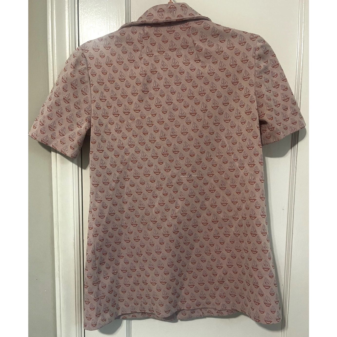 Vintage Vintage 70s Light Purple Sailboat Dagger Collar Blouse Small Size S / US 4 / IT 40 - 2 Thumbnail