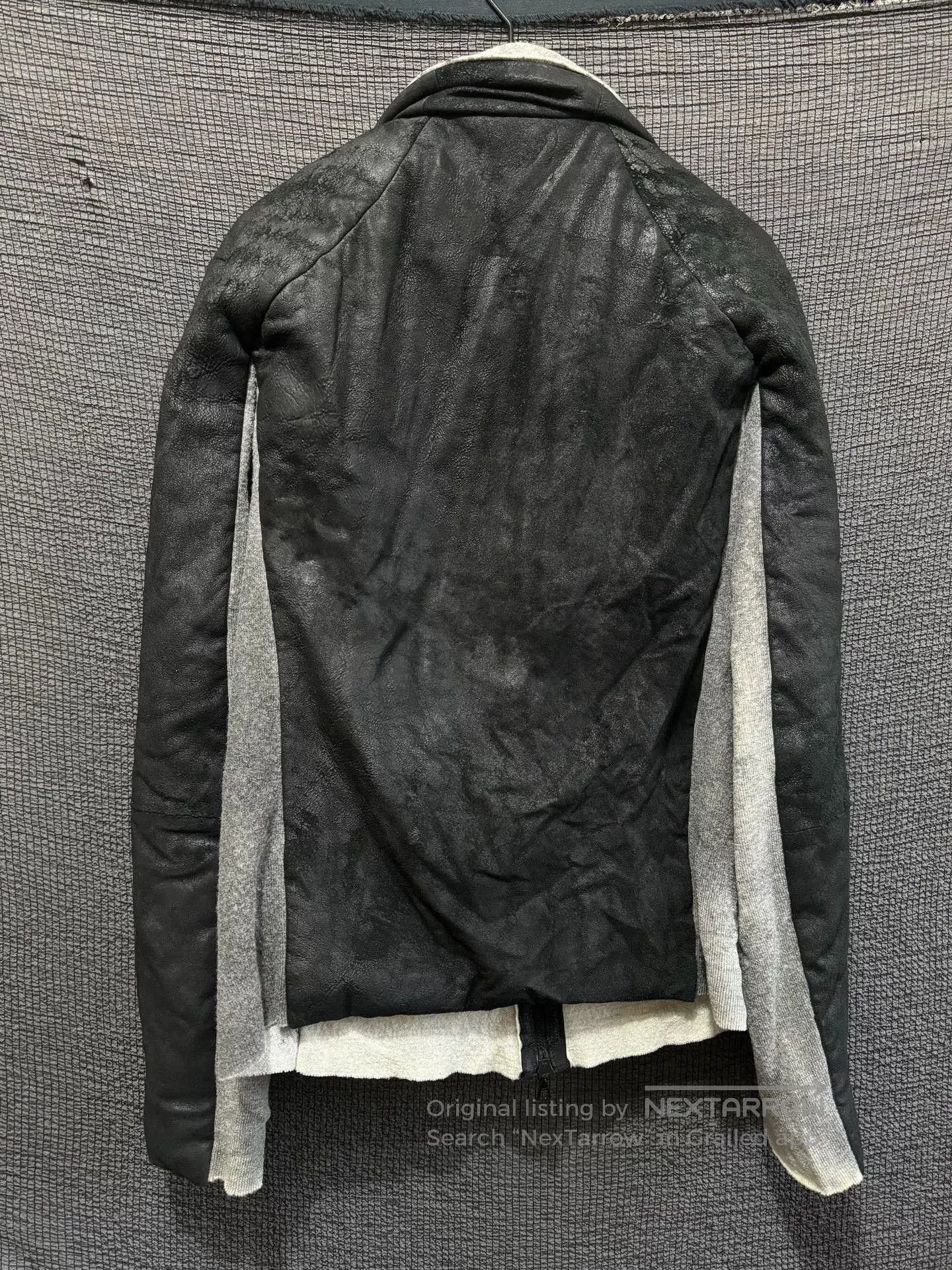 Lumen Et Umbra black leather high collar jacket. Size US L / EU 52-54 / 3 - 5 Thumbnail
