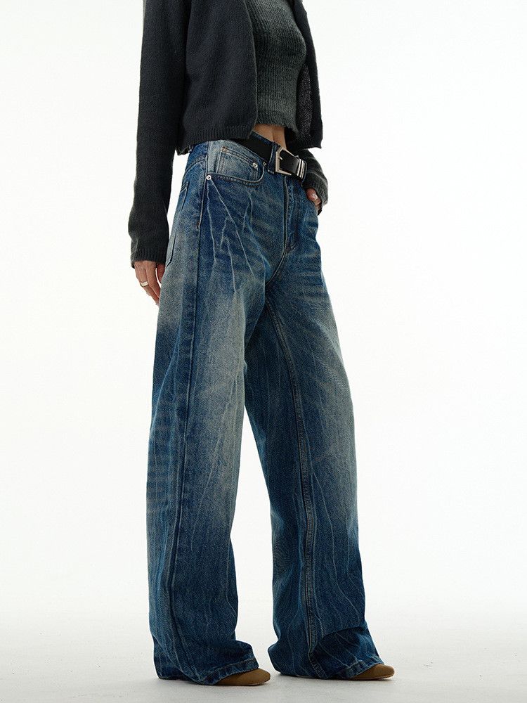 Japanese Brand American retro men's loose jeans Size US 32 / EU 48 - 4 Thumbnail