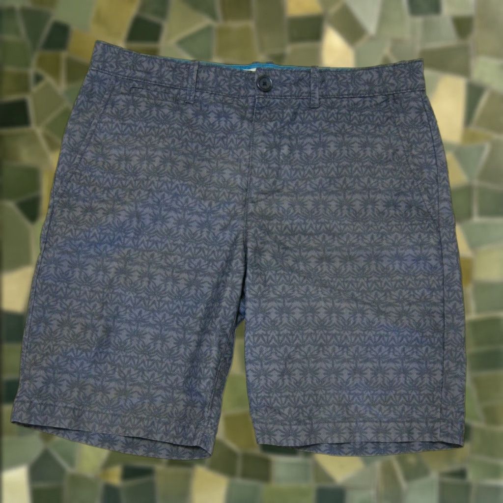 Vintage Penguin Munsingwear Cotton Palm Tree Grey Chino Bermuda Casual Shorts Women 32 Size 24" / US 00 / IT 34 - 1 Thumbnail