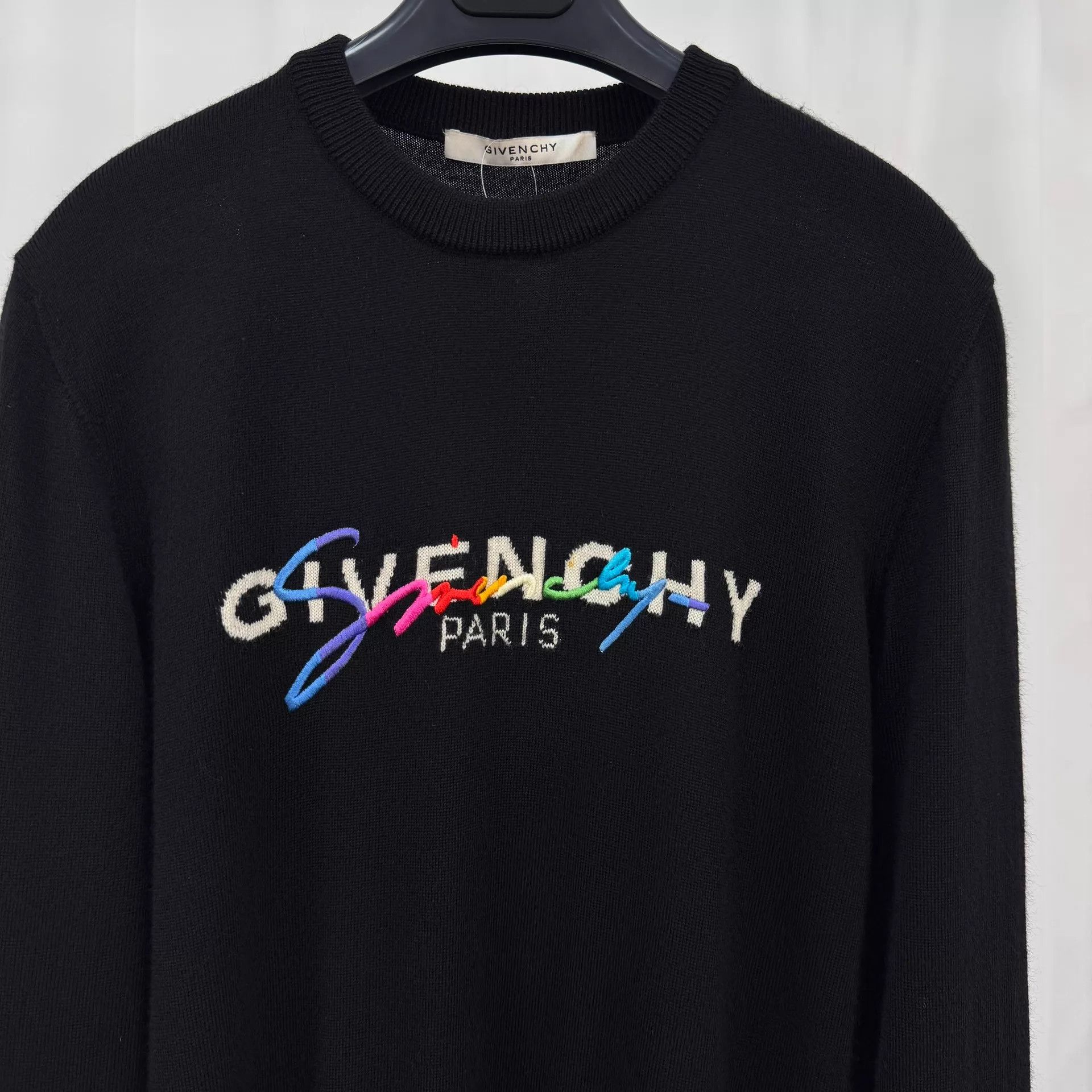 Givenchy GVC Rainbow Embroidered Logo Wool Sweater S 95New Size S / US 4 / IT 40 - 3 Thumbnail