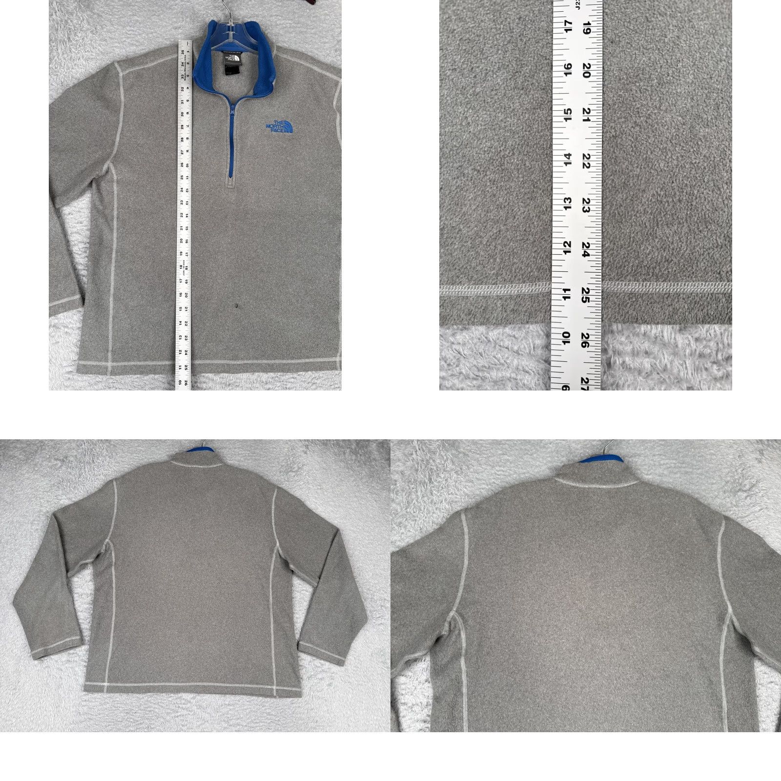 The North Face The North Face Pullover Mens M Gray Fleece Quarter Zip Hiking Outdoor Shirt Size US M / EU 48-50 / 2 - 9 Thumbnail