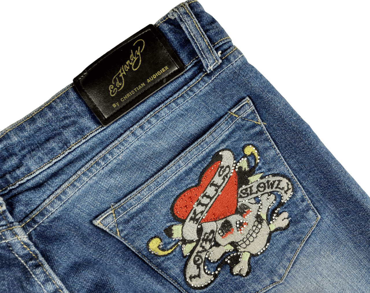 Ed Hardy × Vintage Vintage Ed Hardy Denim Jeans Womens 31 Size 31" - 5 Thumbnail