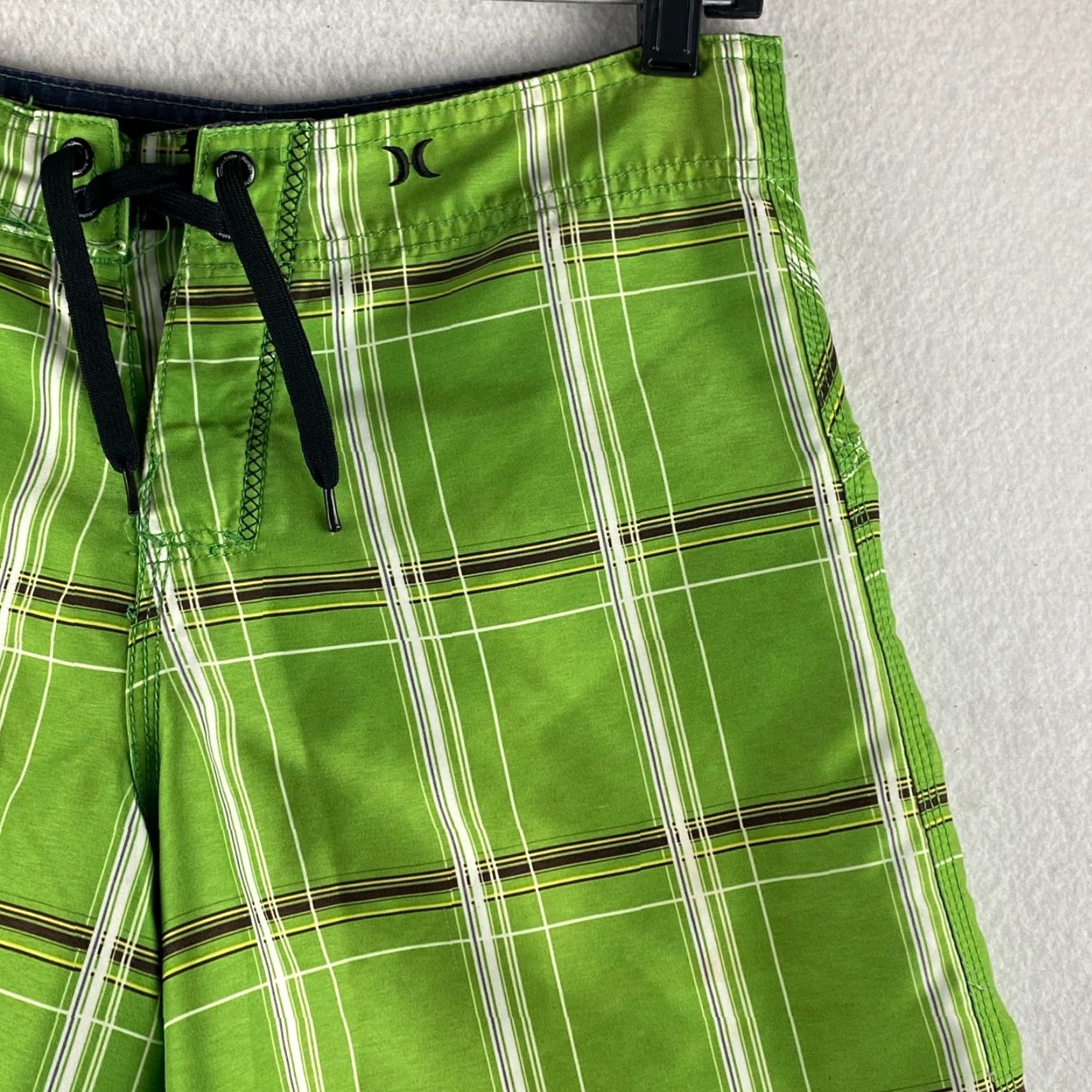 Hurley Hurley Board Shorts Mens 28 Green Plaid Surf Shorts Drawstring Swimming Fishing Size US 28 / EU 44 - 4 Thumbnail