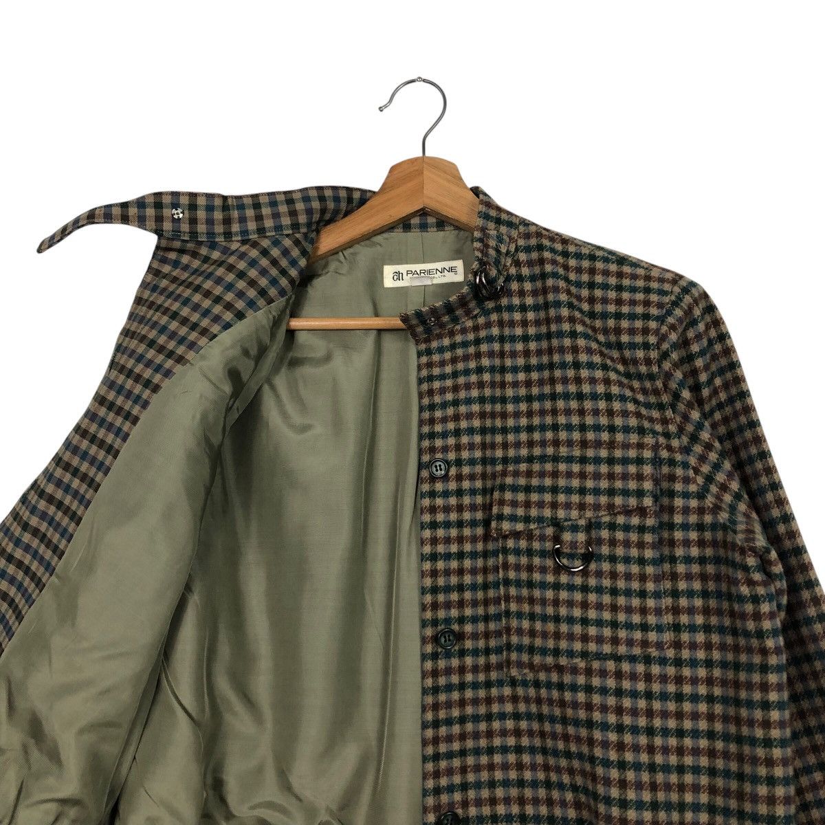 Japanese Brand 📌Vintage Bomber Jacket Parienne Tartan Check Issey Miyake Size US M / EU 48-50 / 2 - 13 Thumbnail