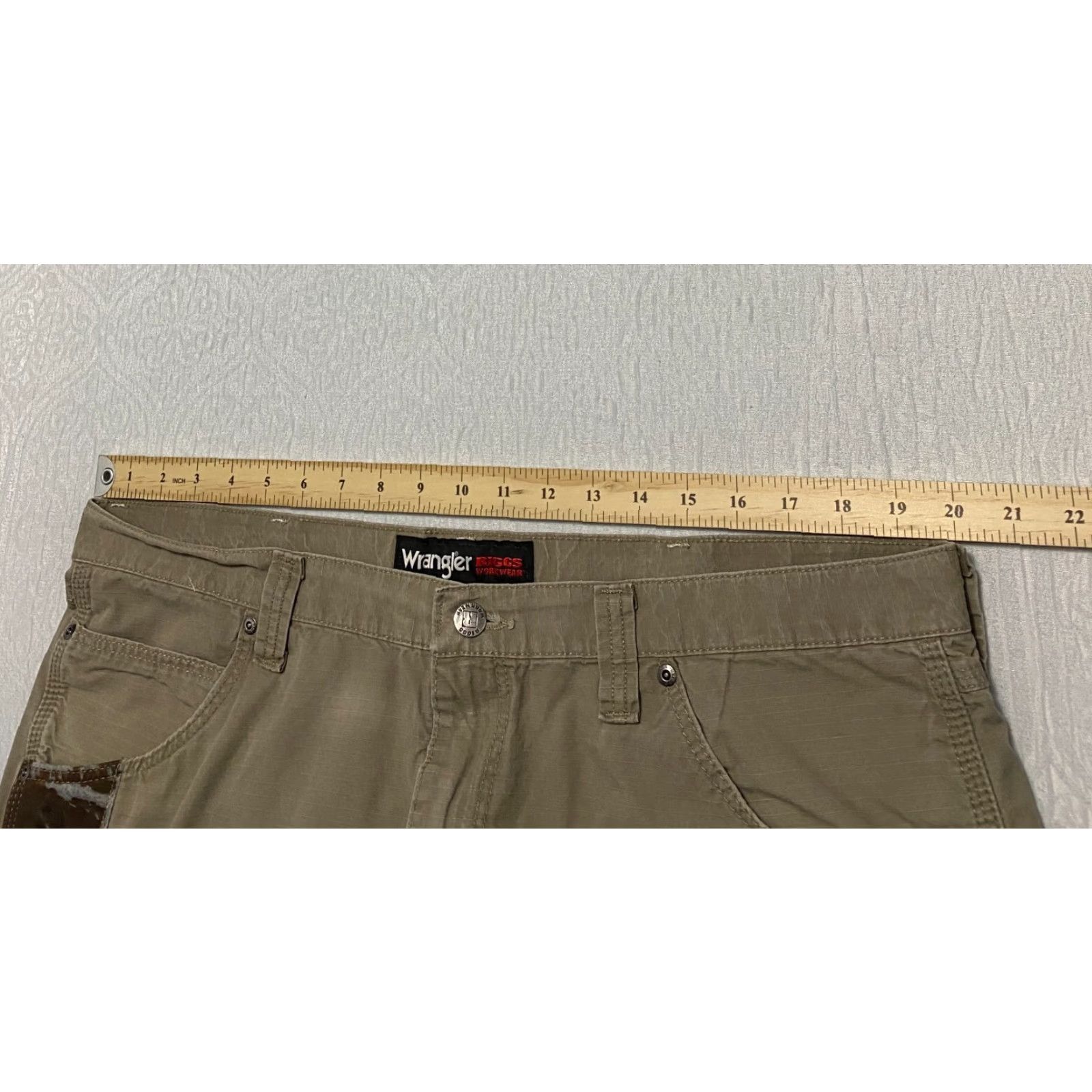 Wrangler VINTAGE Wrangler Riggs Workwear Pants Mens 40x30 Beig Ripstop Straight Vintage Size US 40 / EU 56 - 7 Thumbnail