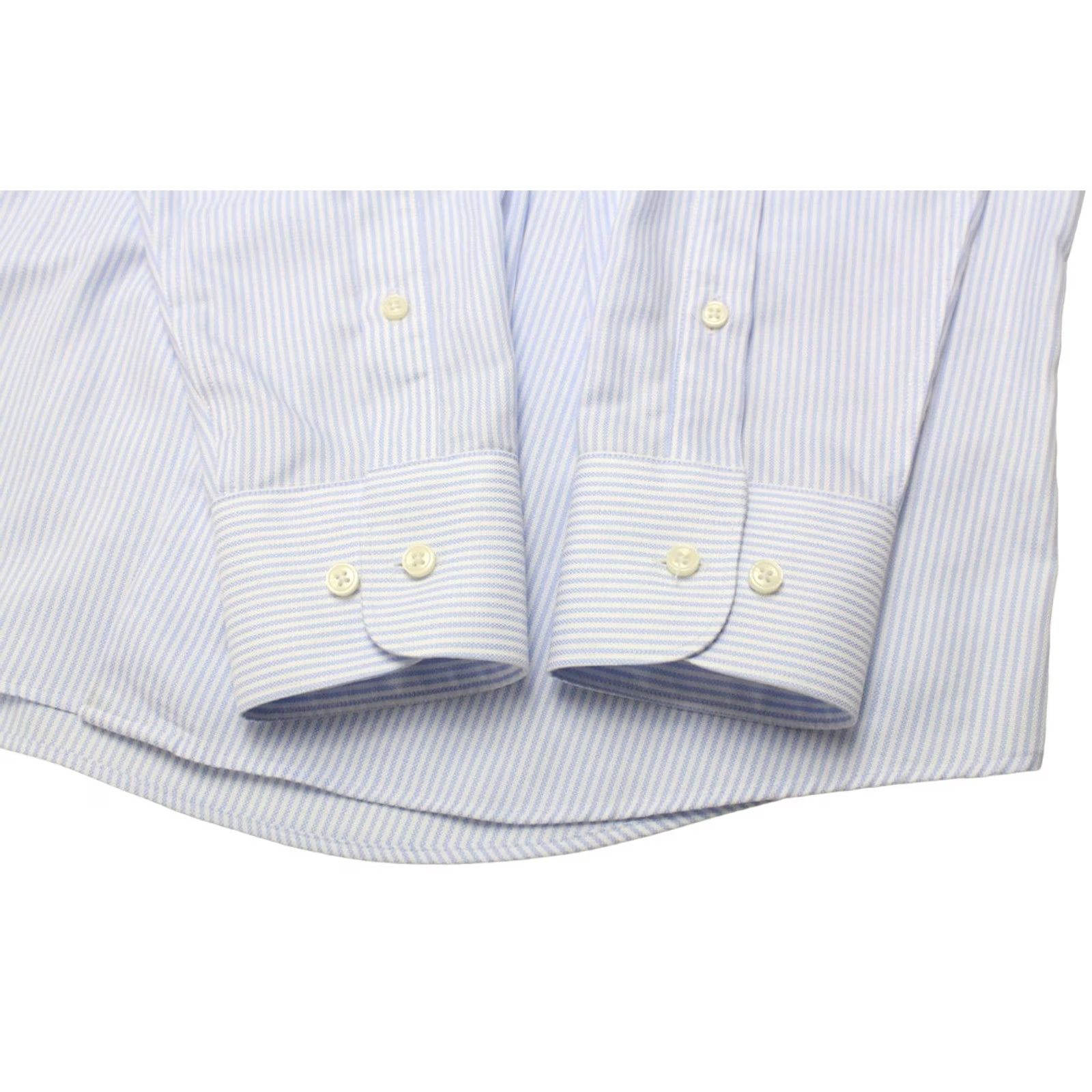 Suitsupply SUITSUPPLY Formal Shirt Men's Extra Slim Fit Blue Pinstriped 41 / 18 Size 42R - 5 Thumbnail