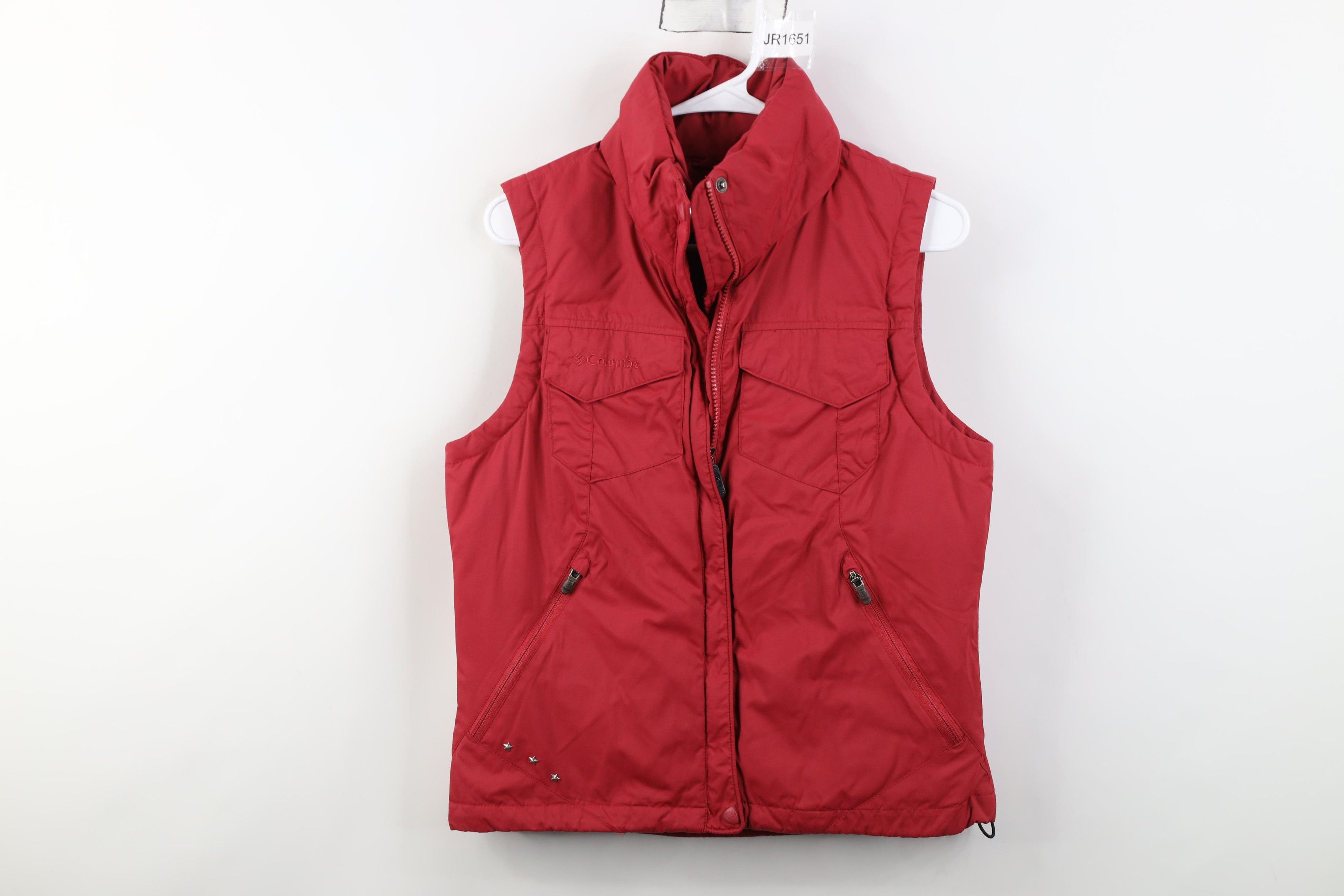 Columbia Vintage Y2K Columbia Star Duck Down Puffer Vest Jacket Red Size S / US 4 / IT 40 - 1 Thumbnail